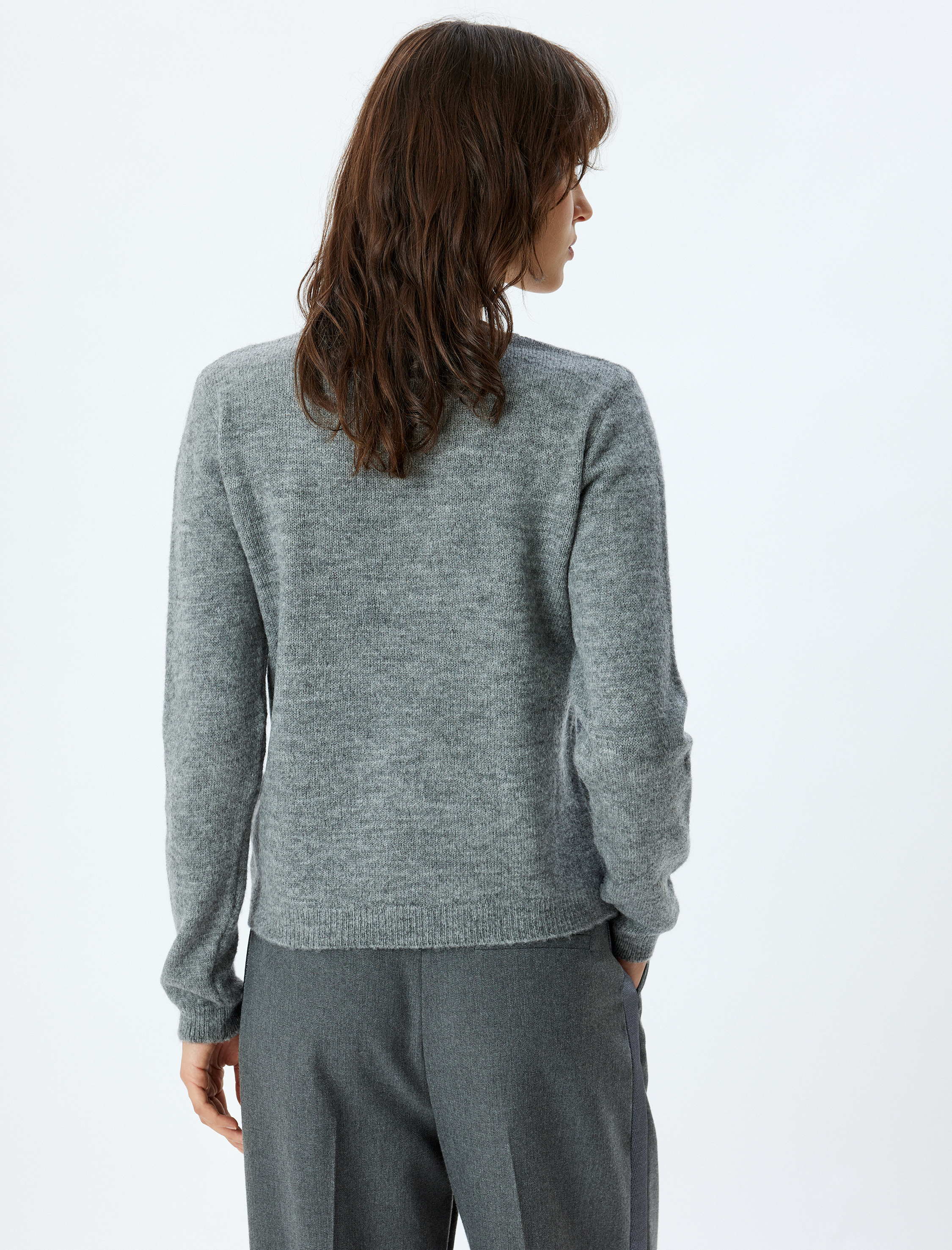   Uzun Kollu Bisiklet Yaka Basic Triko Kazak