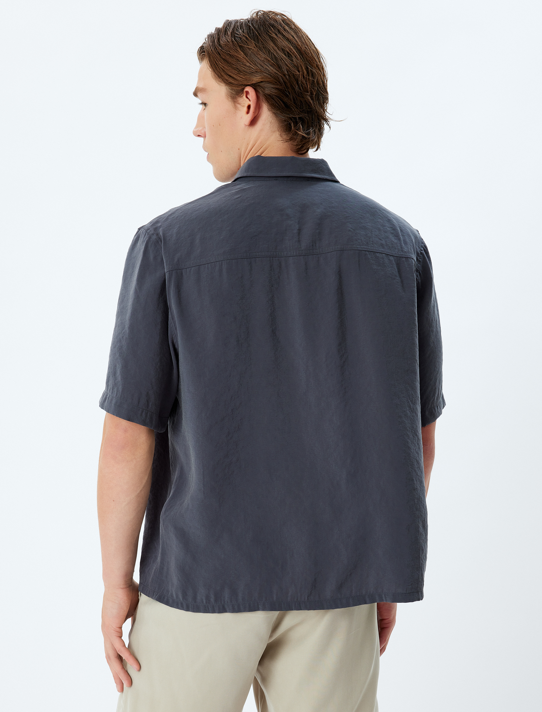   Basic Gömlek Cepli Kısa Kollu Regular Fit