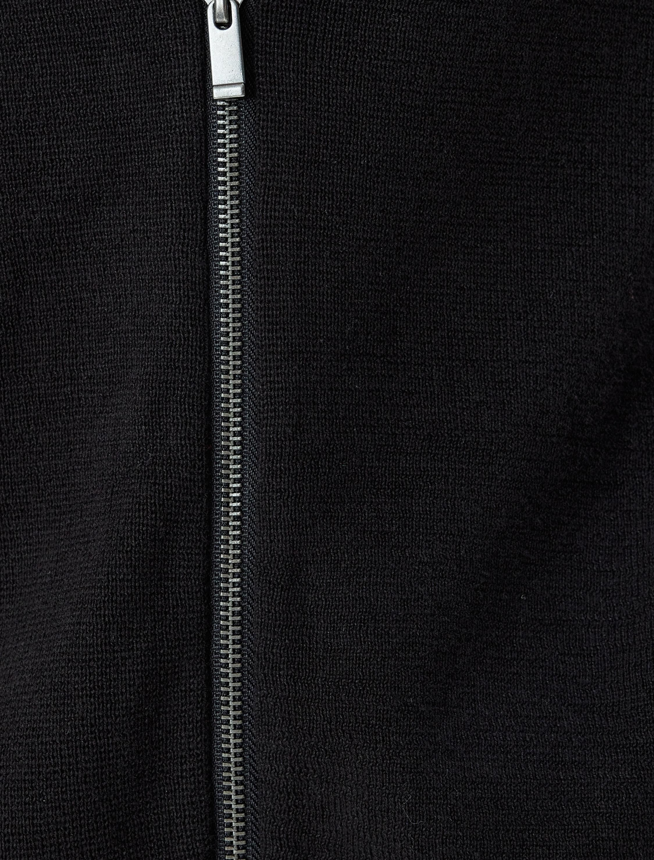   Triko Hırka Fermuarlı Cep Detaylı Basic Pamuklu