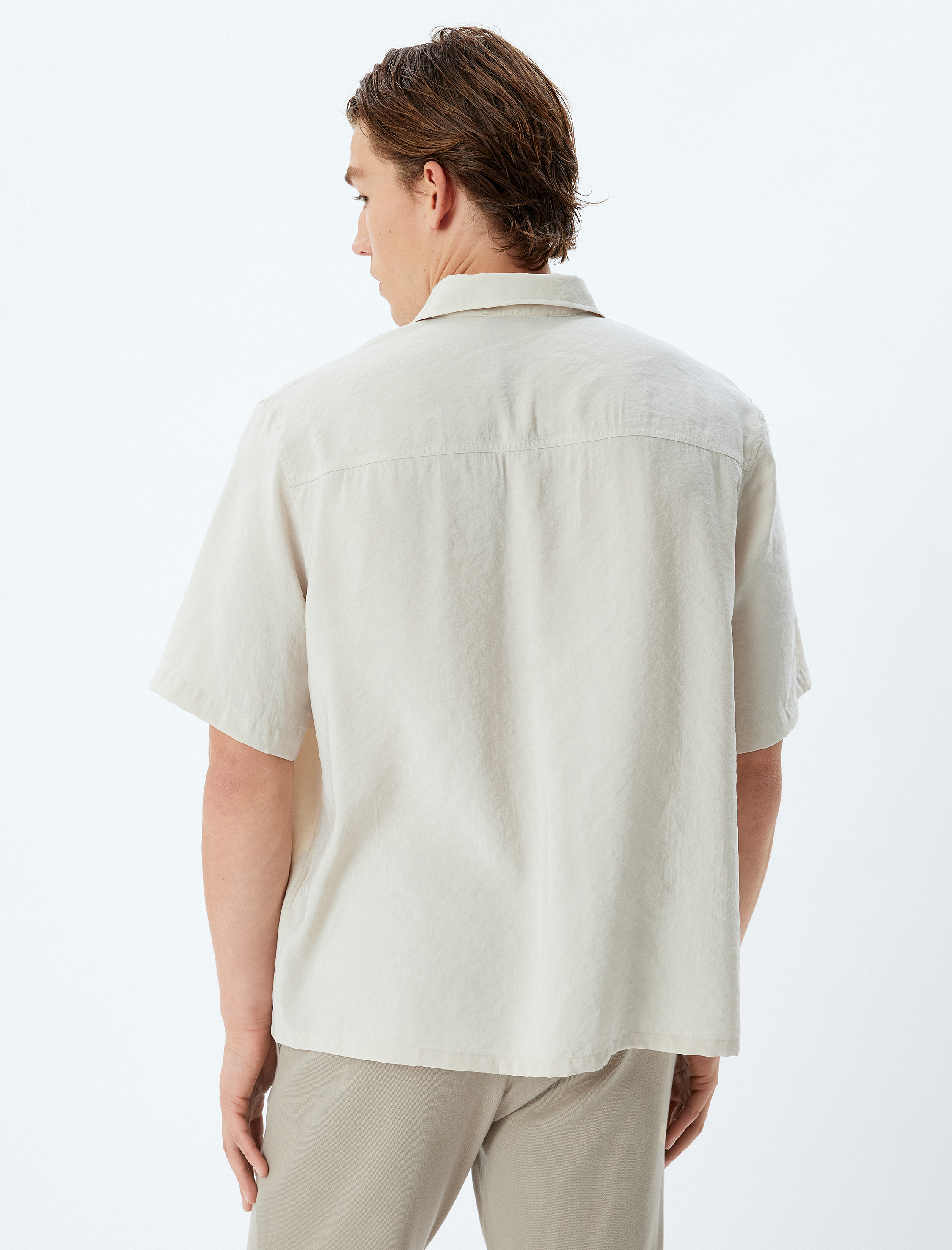   Basic Gömlek Cepli Kısa Kollu Regular Fit