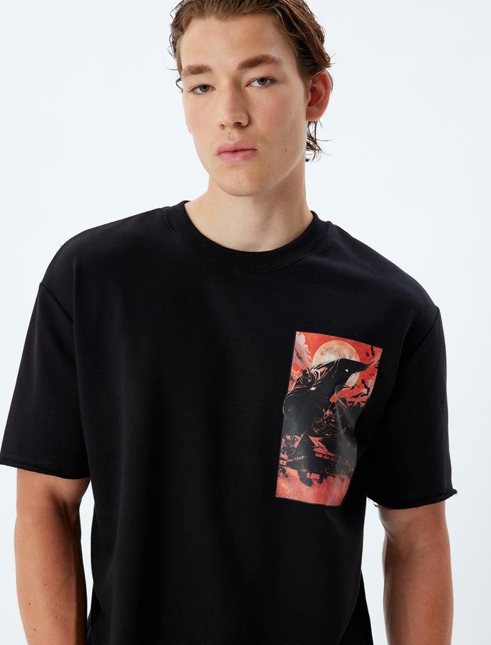  Batman Tişört Lisanslı Oversize Kısa Kollu Bisiklet Yaka Pamuk Karışımlı