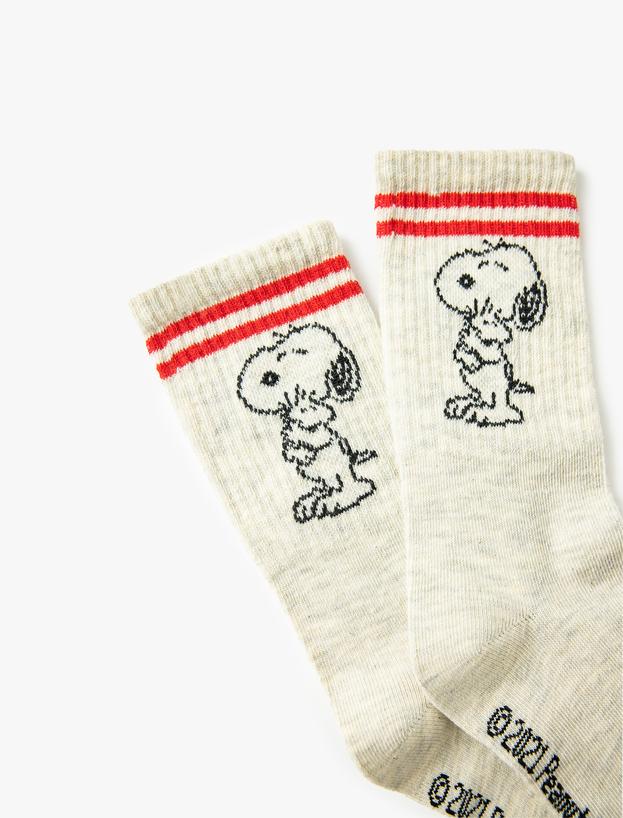 Snoopy Soket Çorap Lisanslı Desenli_2