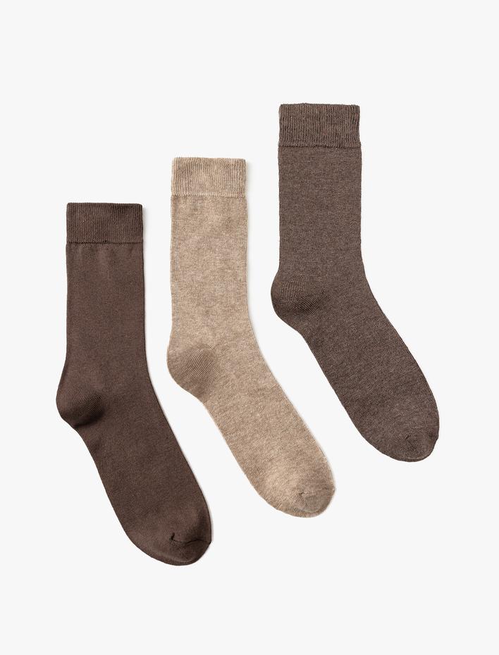 Erkek Soket Çorap Seti 3'lü Pamuk Karışımlı