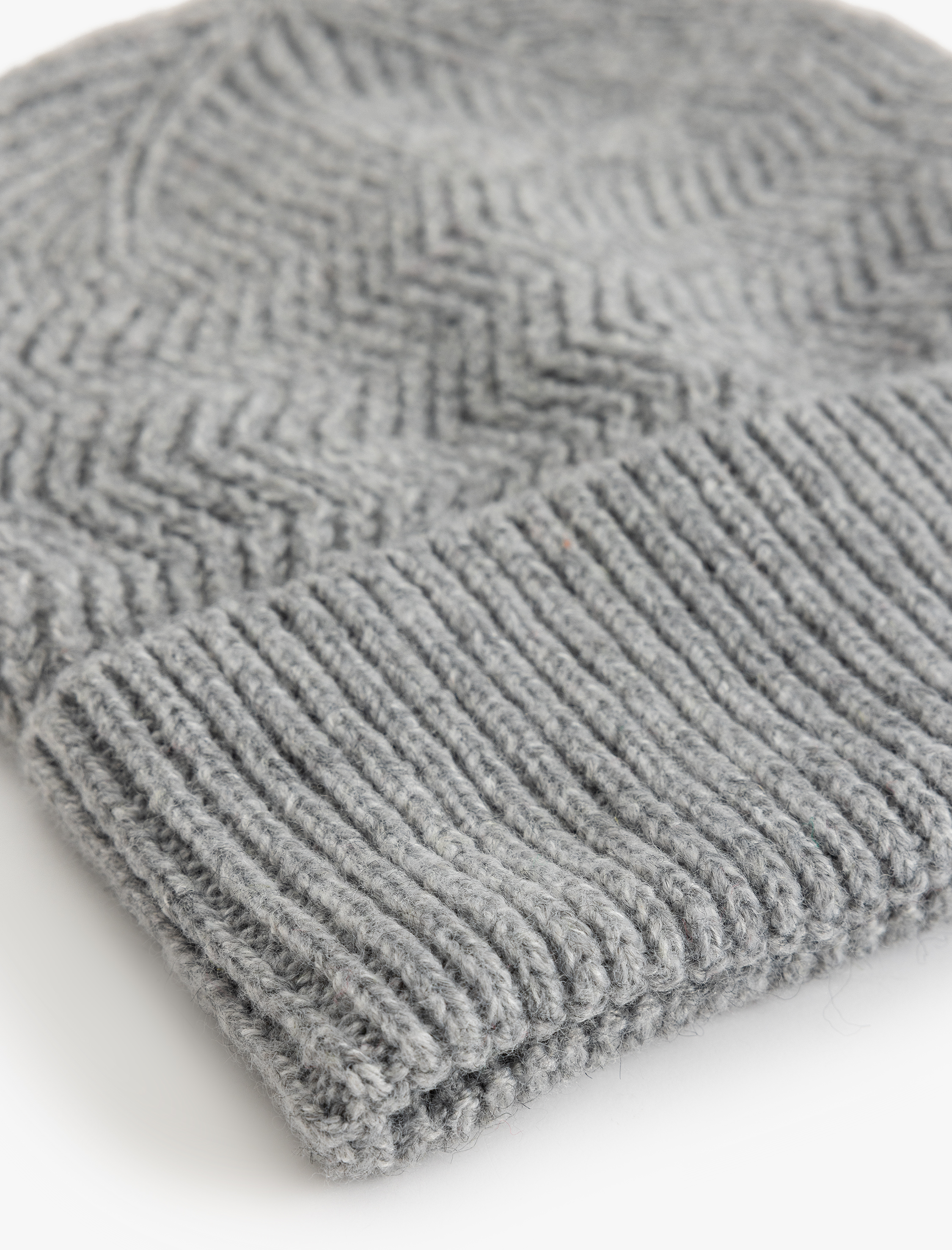 Kadın Basic Bere Örgü Dokulu Katlama Detaylı