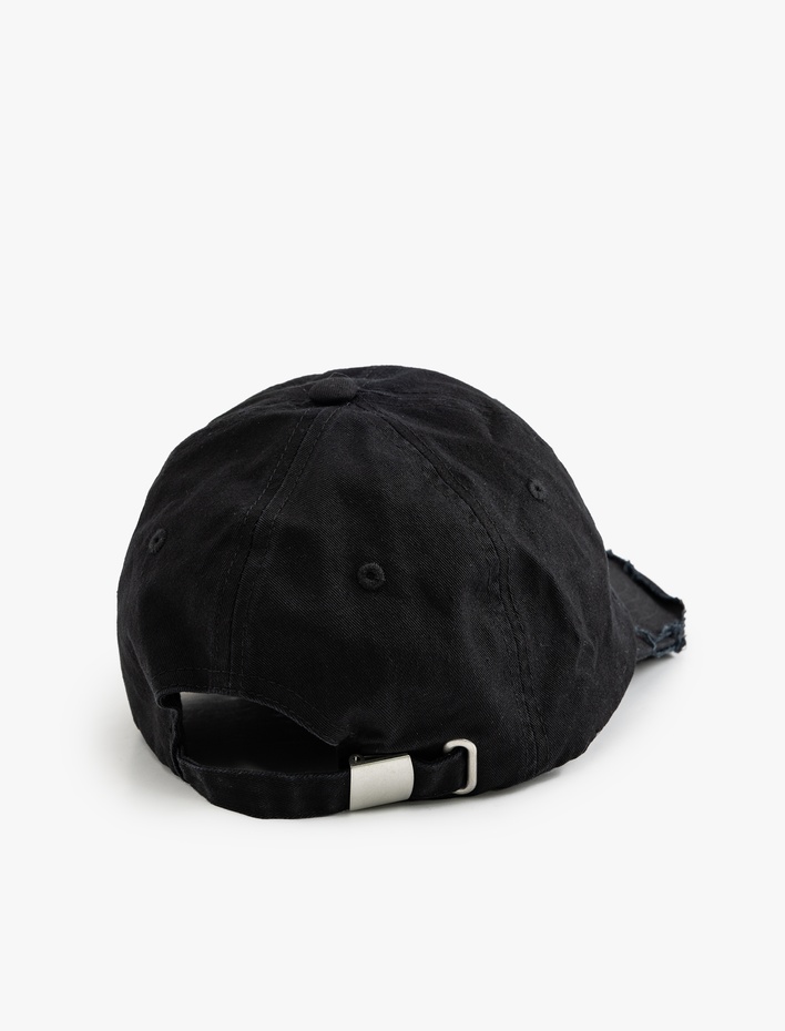 Erkek Kep Şapka Yıpratma Detaylı Pamuklu