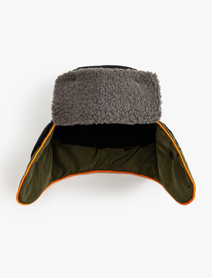 Erkek Çocuk Pilot Şapka Polar Detaylı Kulak Kapaklı