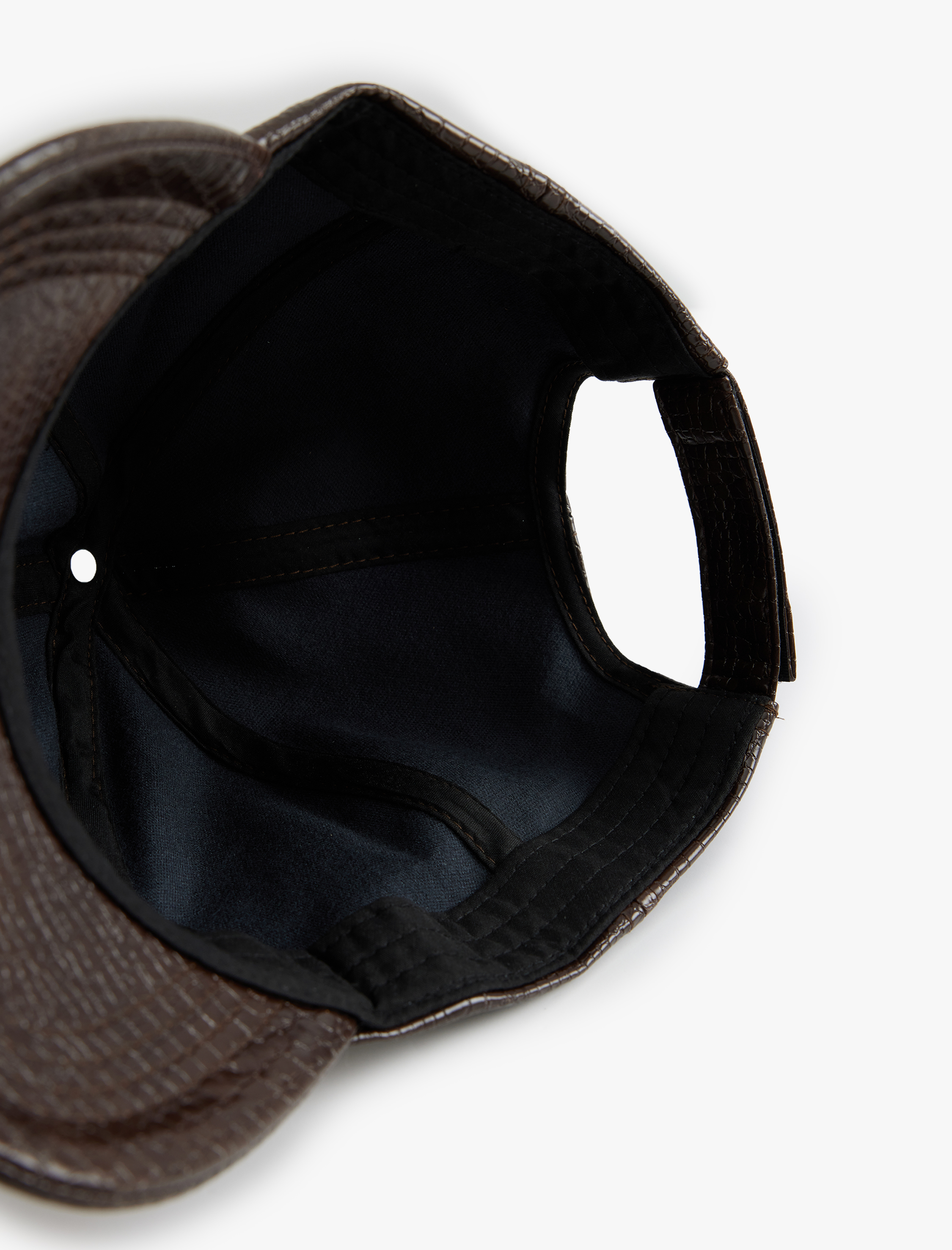  Kadın Kep Şapka Deri Görünümlü