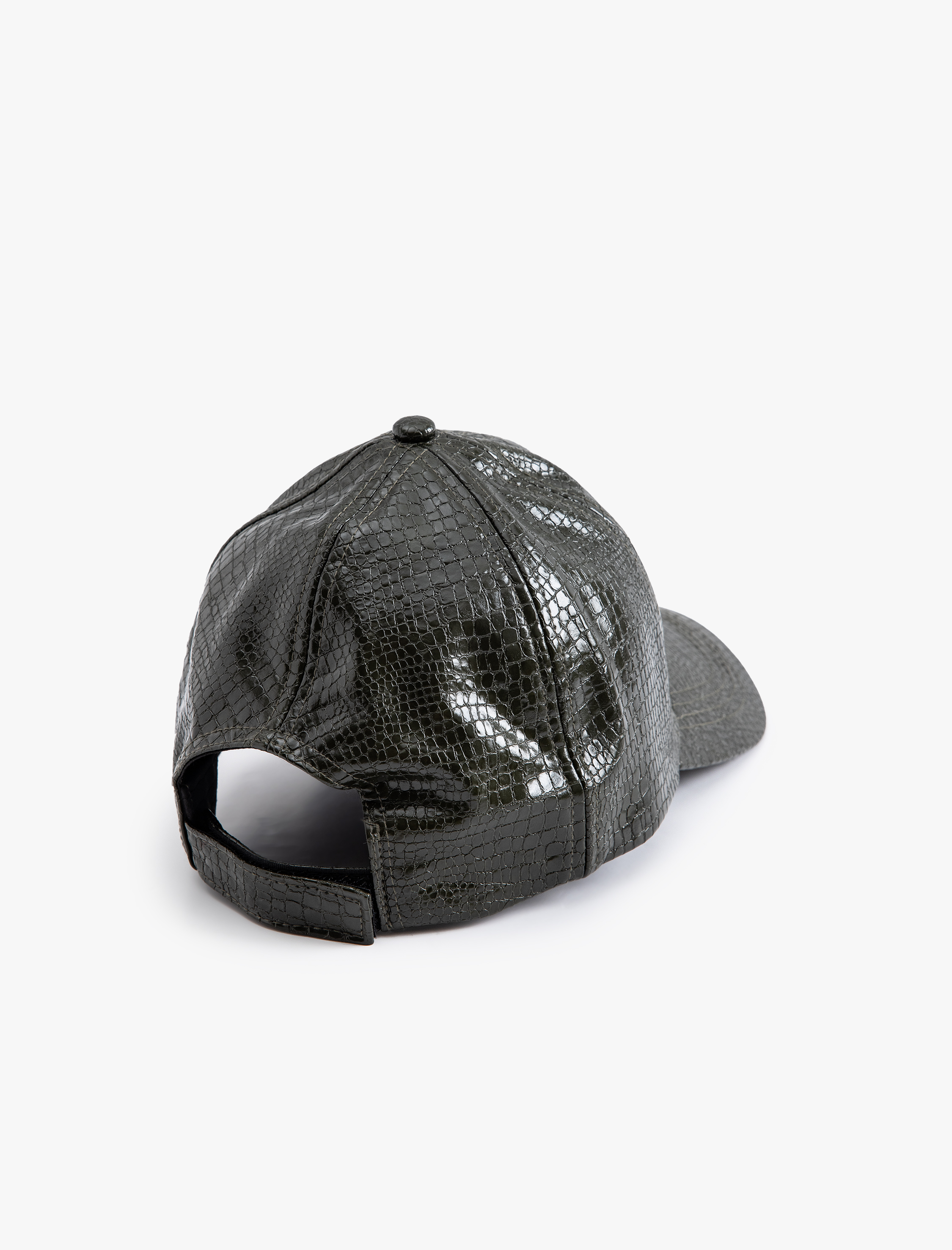  Kadın Kep Şapka Deri Görünümlü