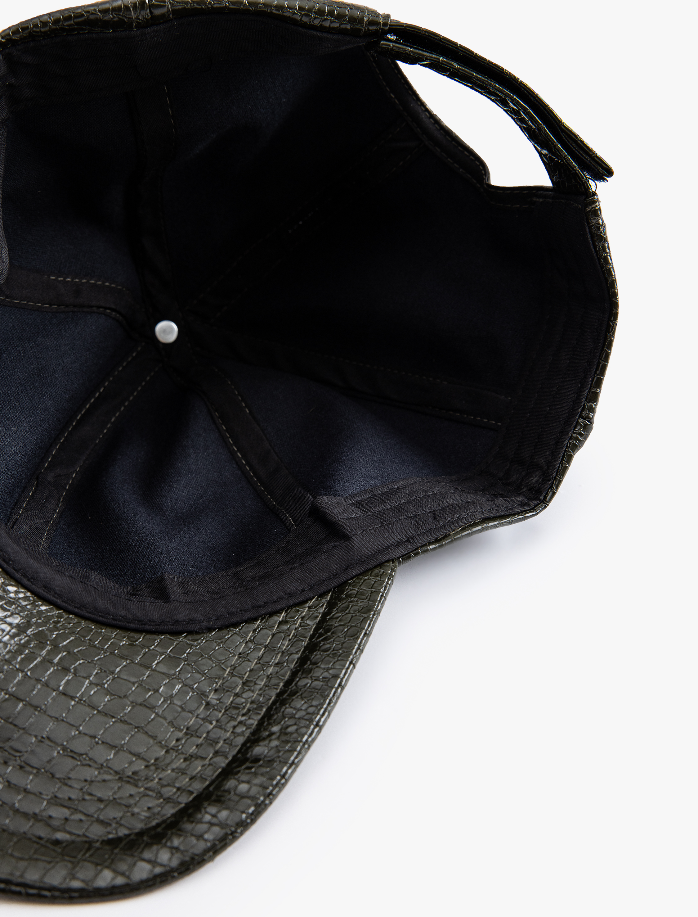  Kadın Kep Şapka Deri Görünümlü