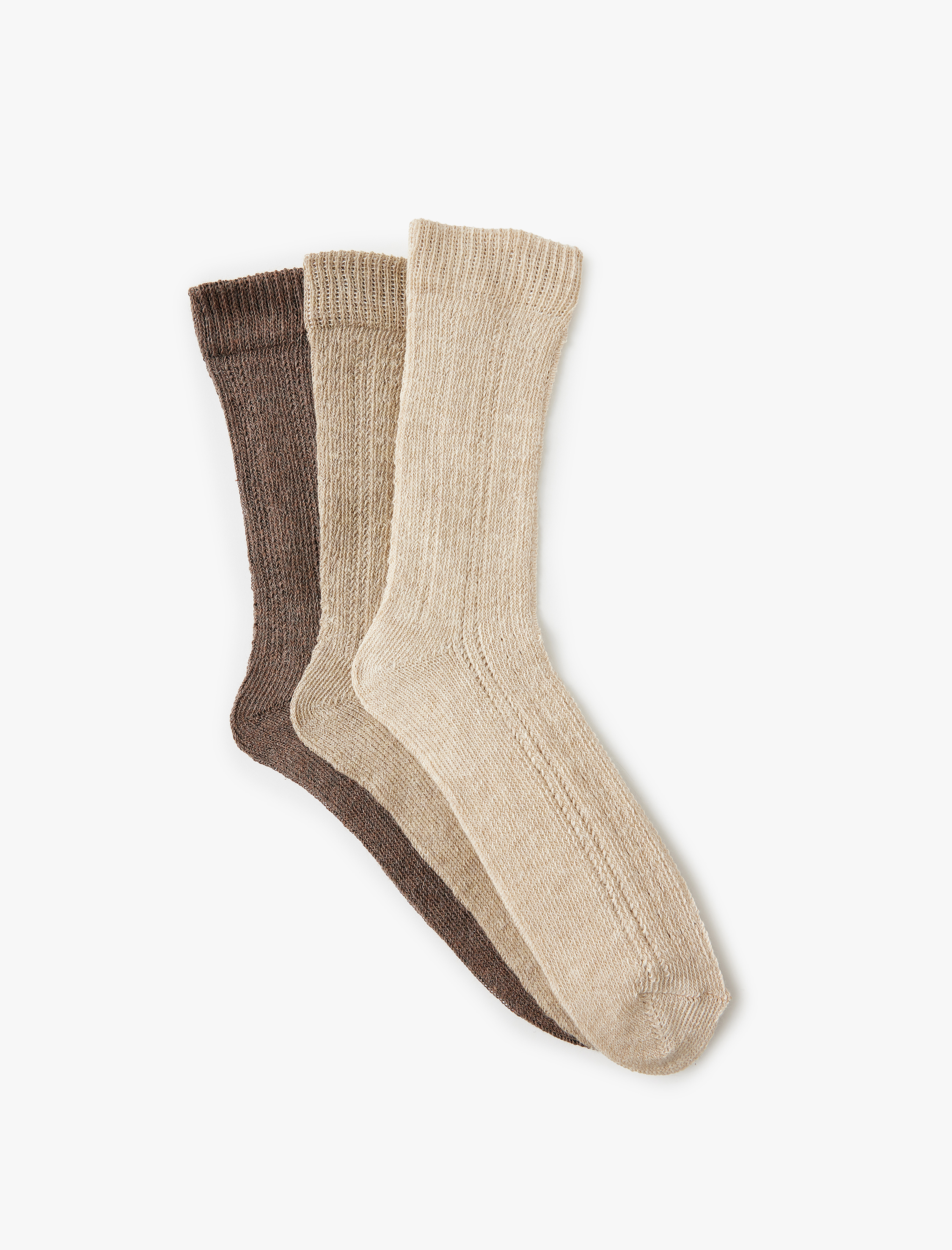  Kadın Soket Çorap Örgü Dokulu Çok Renkli