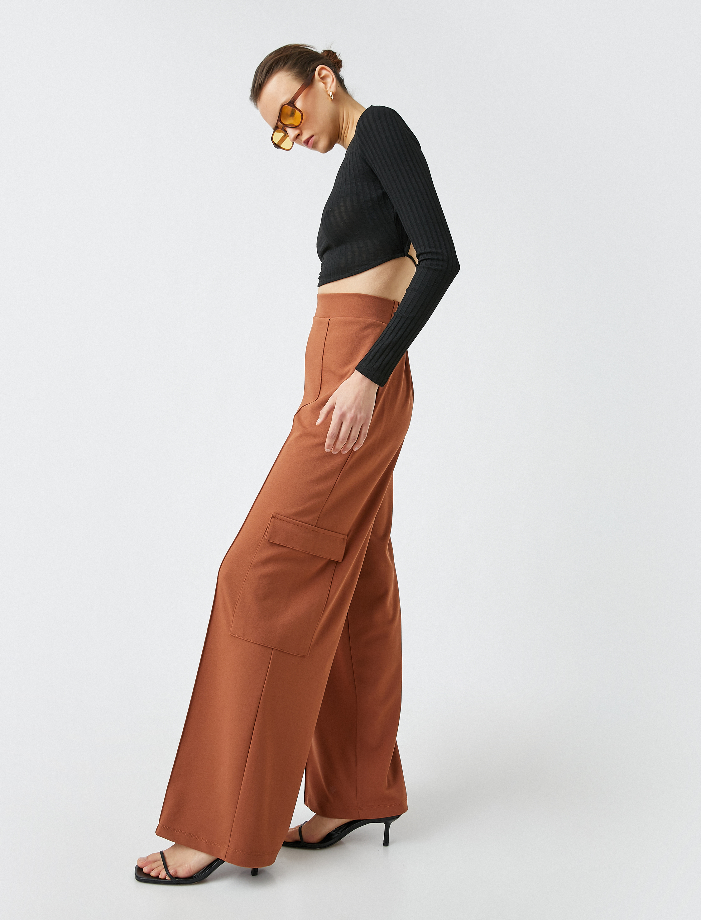   Yüksek Bel Geniş Paça Pantolon