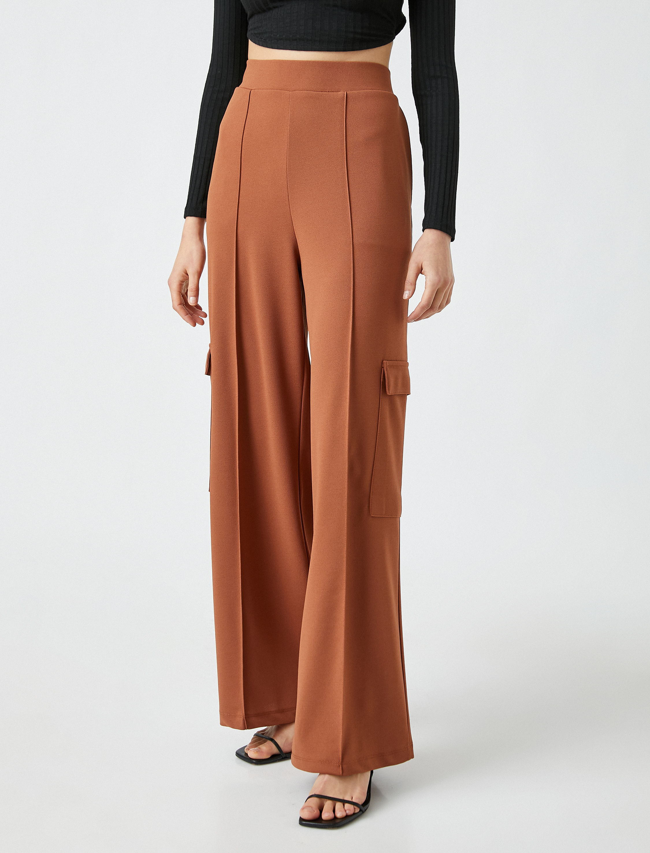   Yüksek Bel Geniş Paça Pantolon