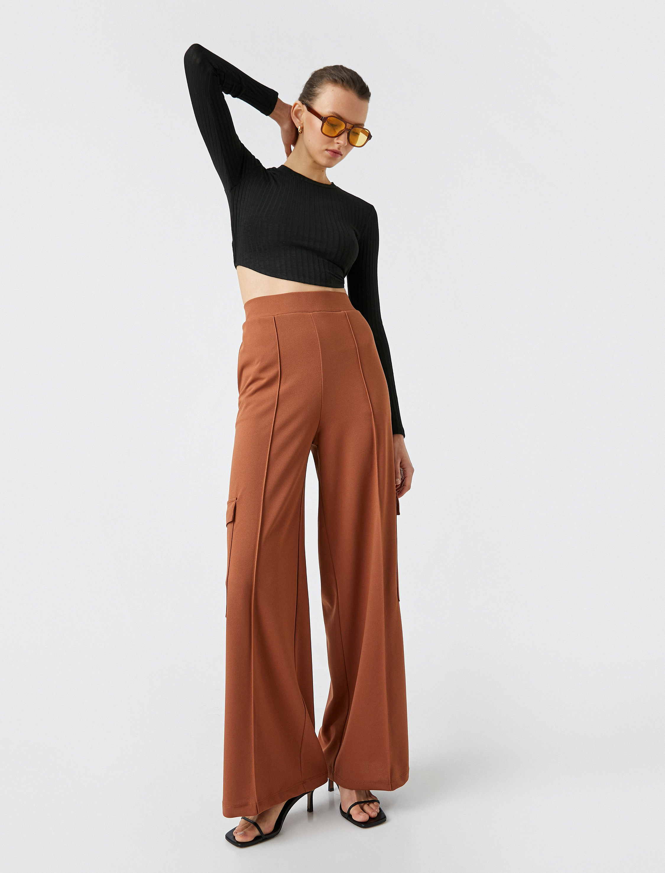   Yüksek Bel Geniş Paça Pantolon