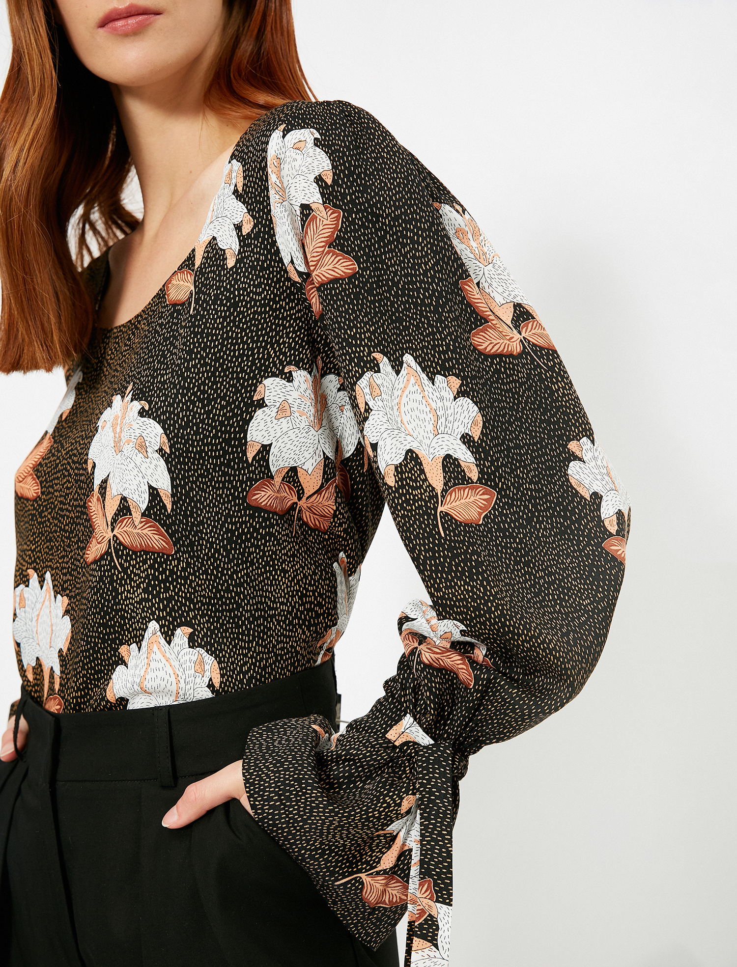   Çiçek Desenli Uzun Kollu Bluz