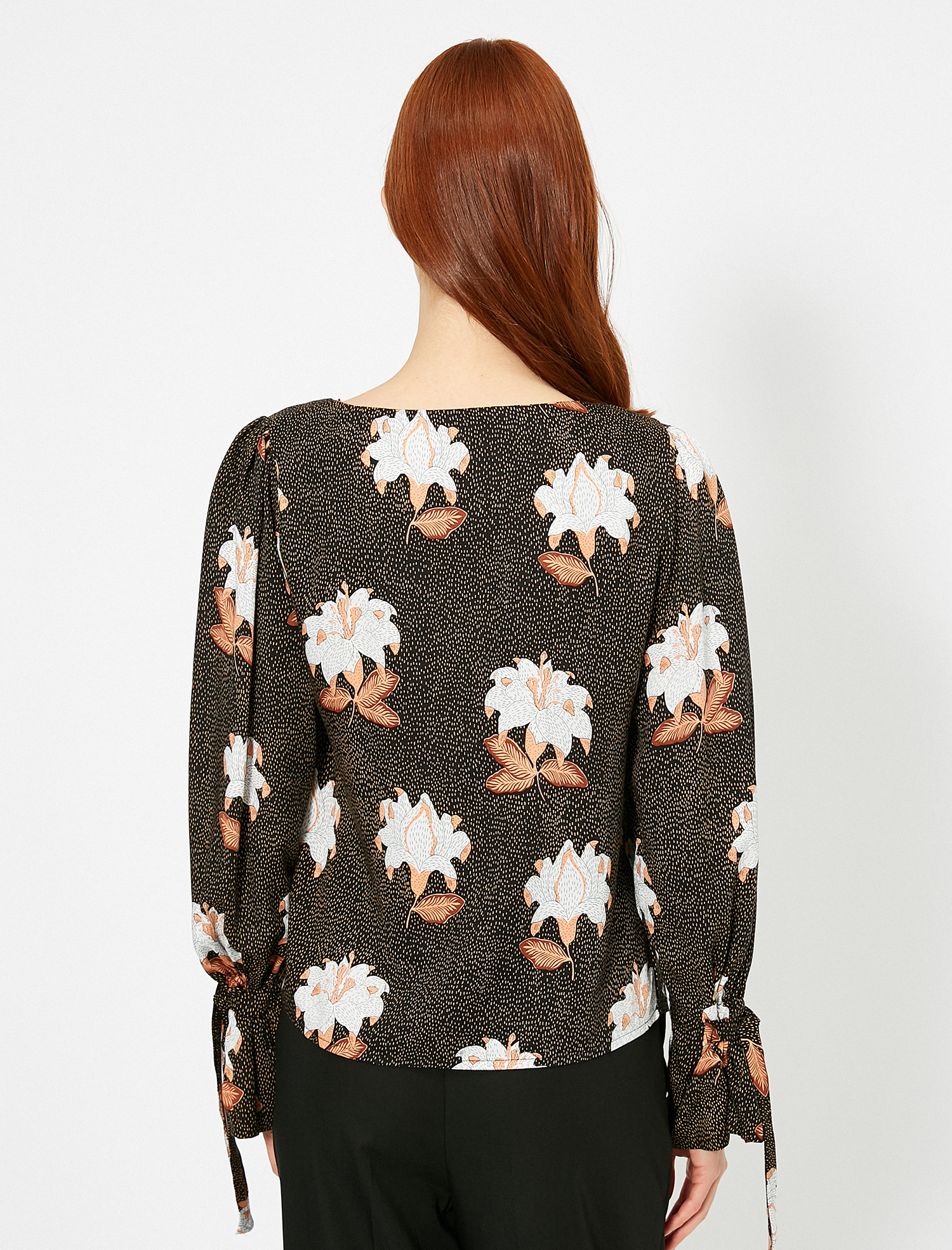   Çiçek Desenli Uzun Kollu Bluz