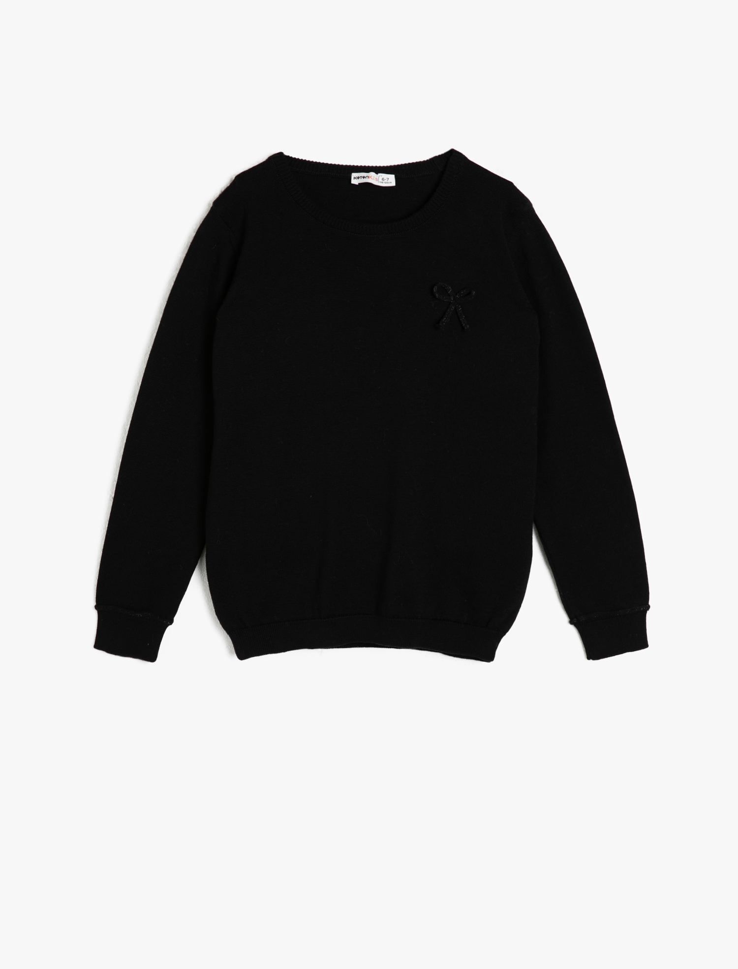  Kız Çocuk Triko Kazak İşlemeli