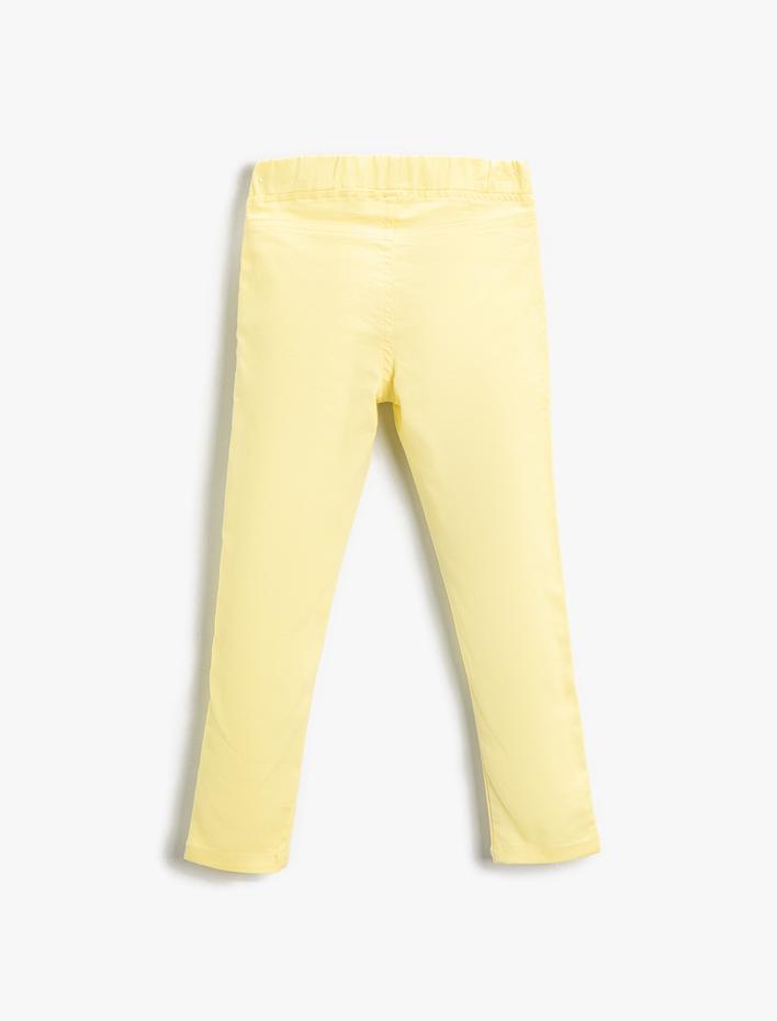 Kız Çocuk Dokuma Basic Pantolon Standart Bel