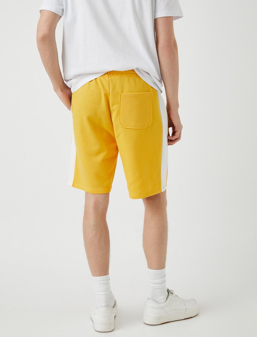   Slim Fit Şeritli Şort