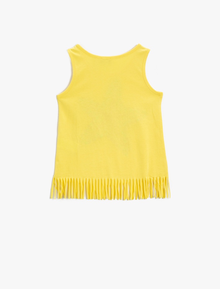 Kız Çocuk Baskılı Atlet Pamuklu