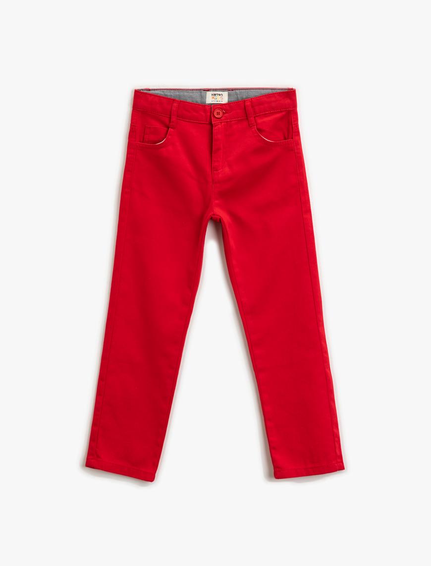  Erkek Çocuk Pamuklu Chino Pantolon