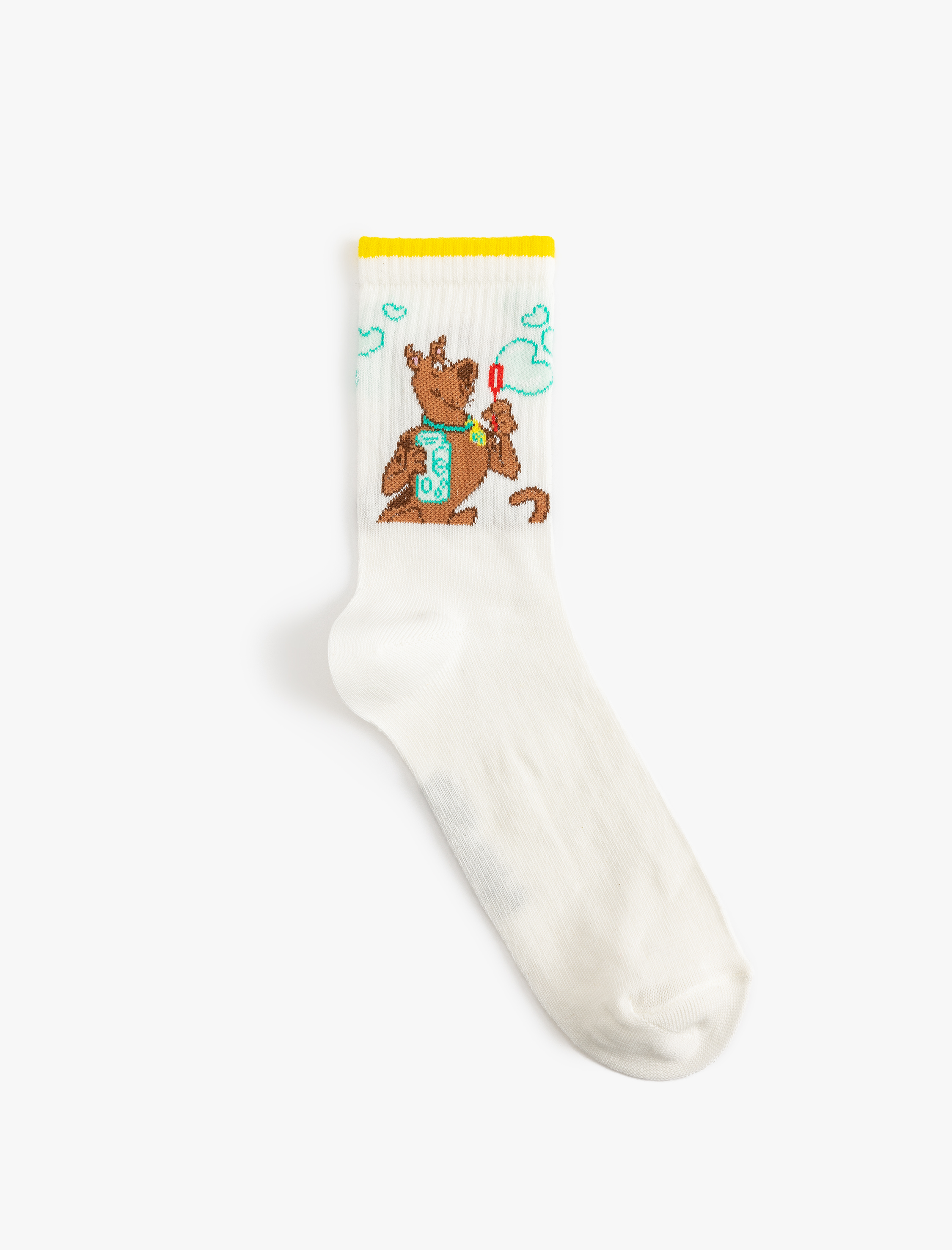  Kadın Lisanslı Scooby Doo Baskılı Soket Çorap