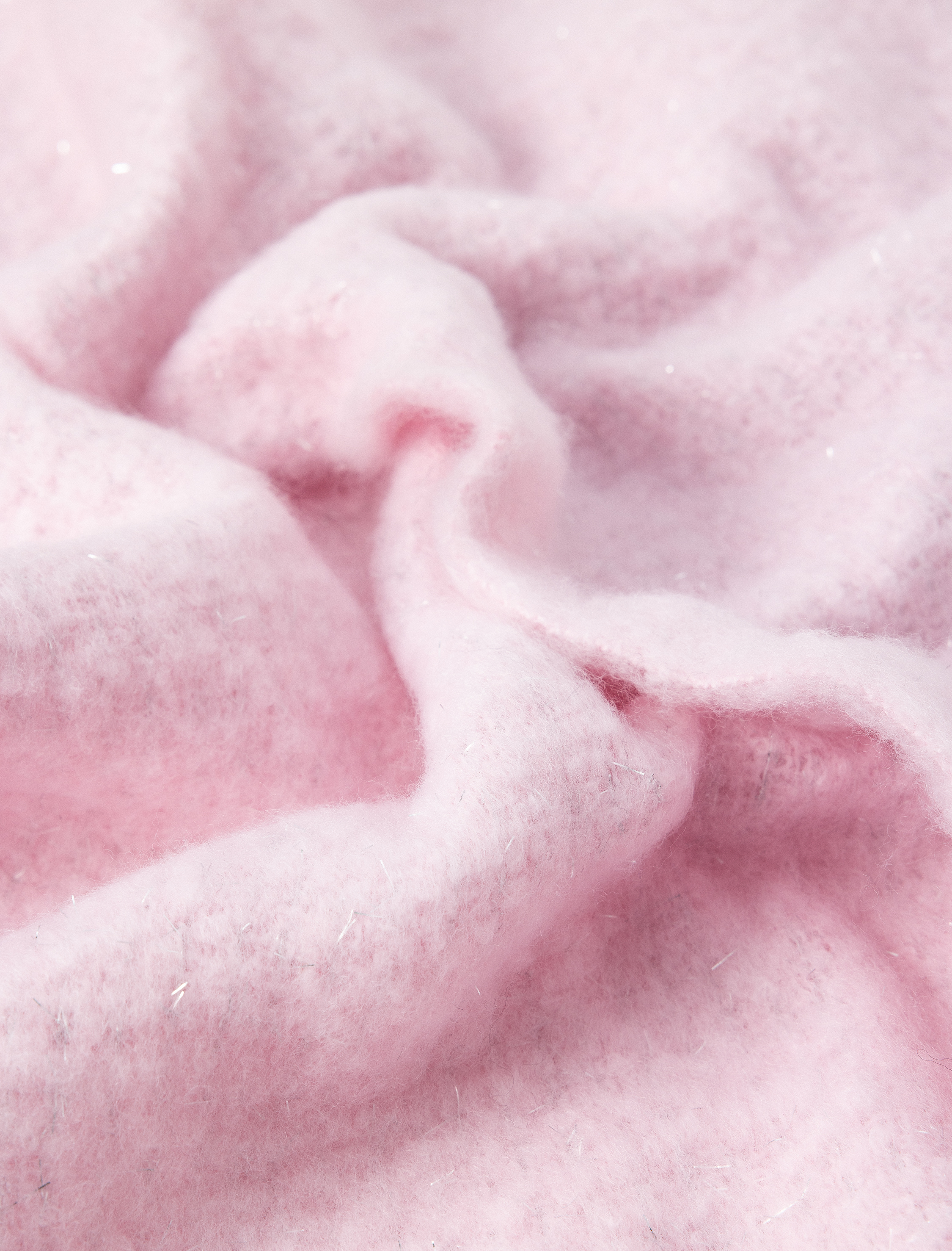  Kadın Parıltılı Simli Peluş Atkı Püskül Detaylı Yumuşak Dokulu