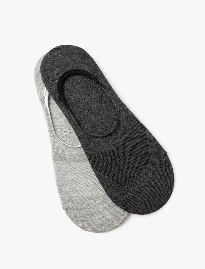 Erkek Kaydırmaz Çorap Seti 2'li Babet Pamuk Karışımlı