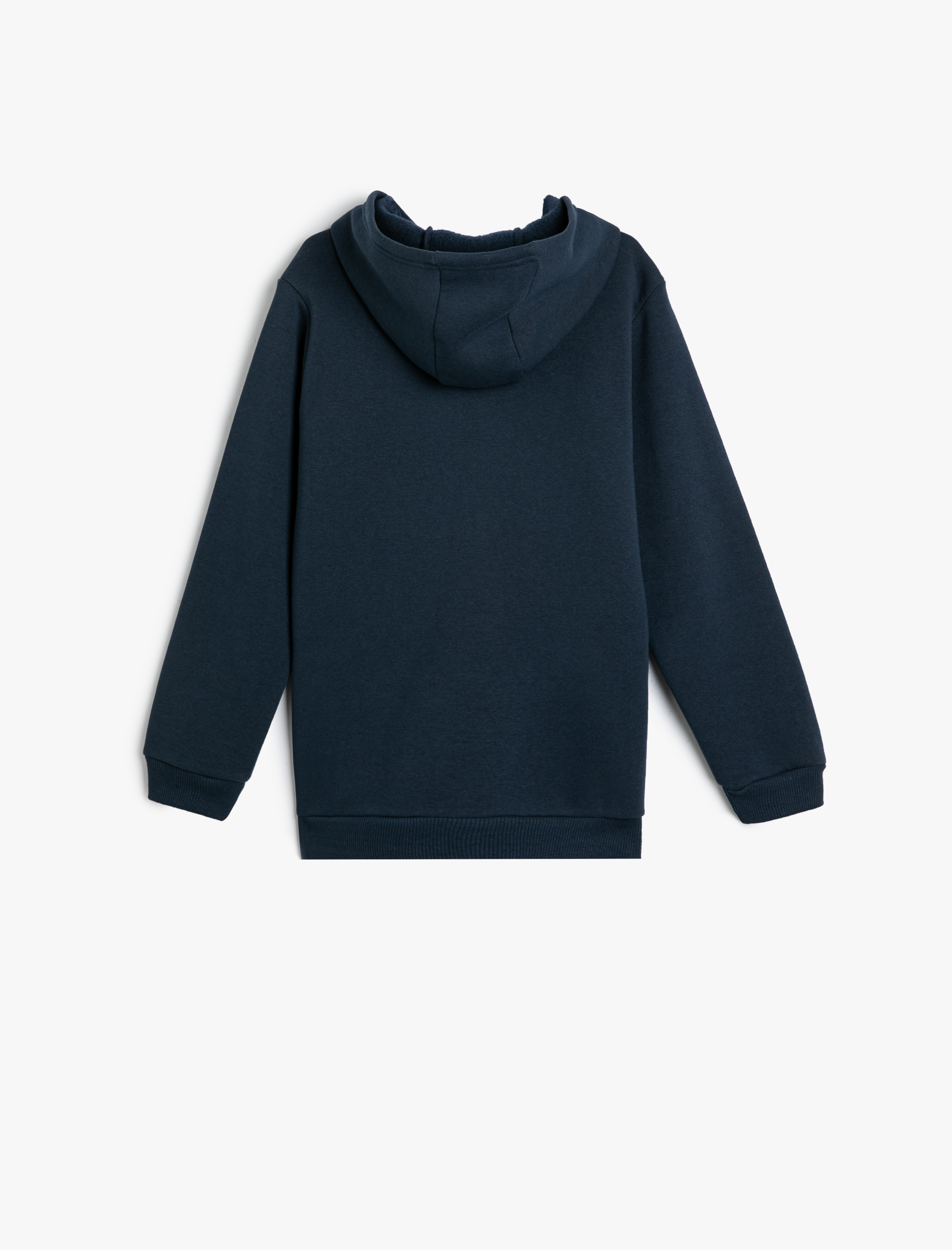 Erkek Çocuk Fermuarlı Uzun Kollu Cepli Şardonlu Kapşonlu Okul Sweatshirt