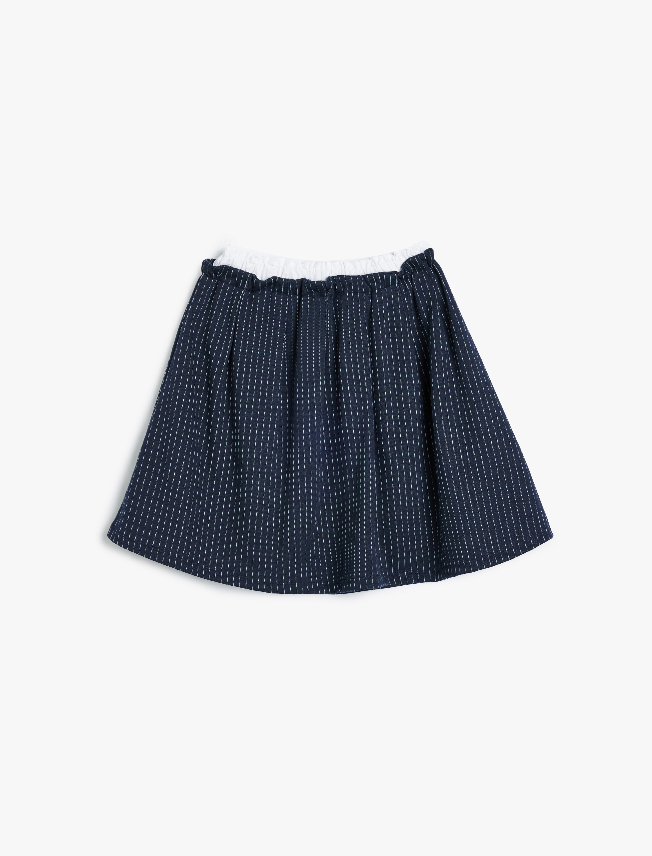  Kız Çocuk Pile Detaylı Beli Lastikli Viskon Karışımlı Etek