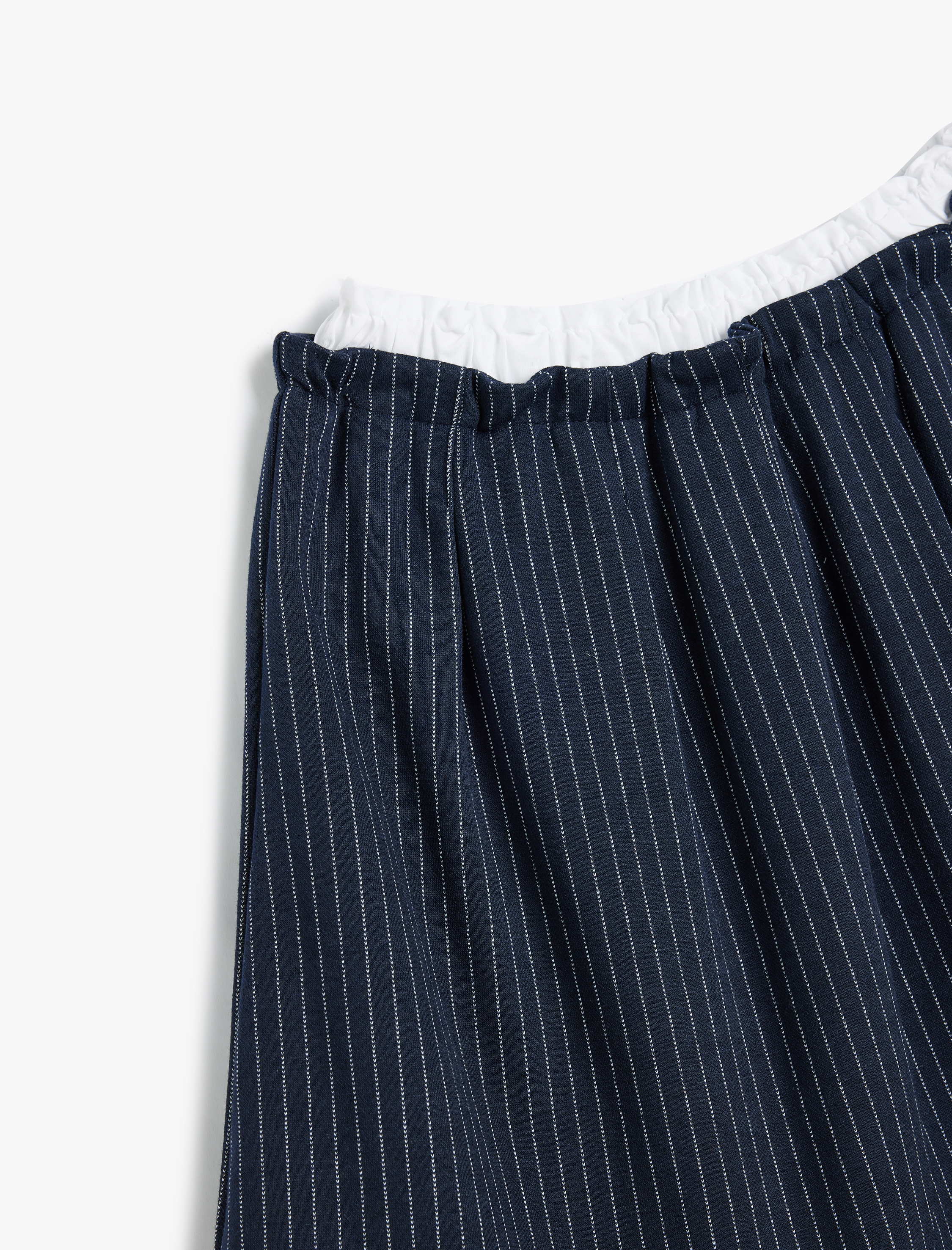  Kız Çocuk Pile Detaylı Beli Lastikli Viskon Karışımlı Etek