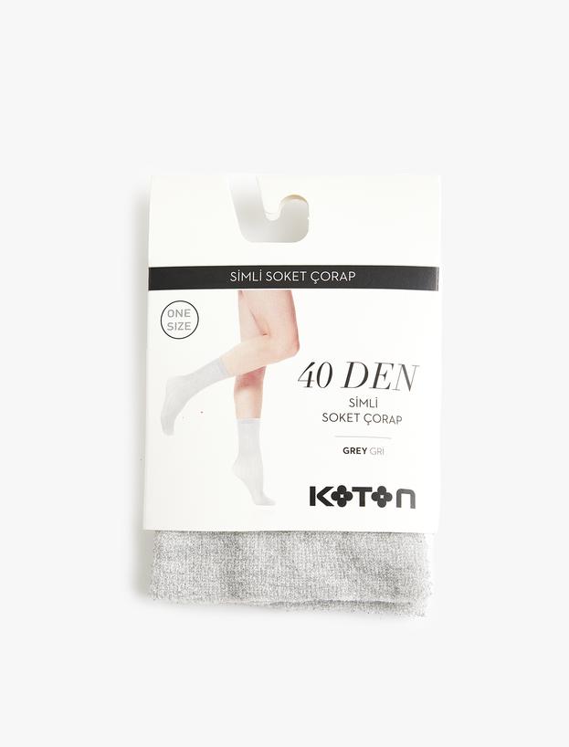 Diz Altı Soket Çorap Simli_3