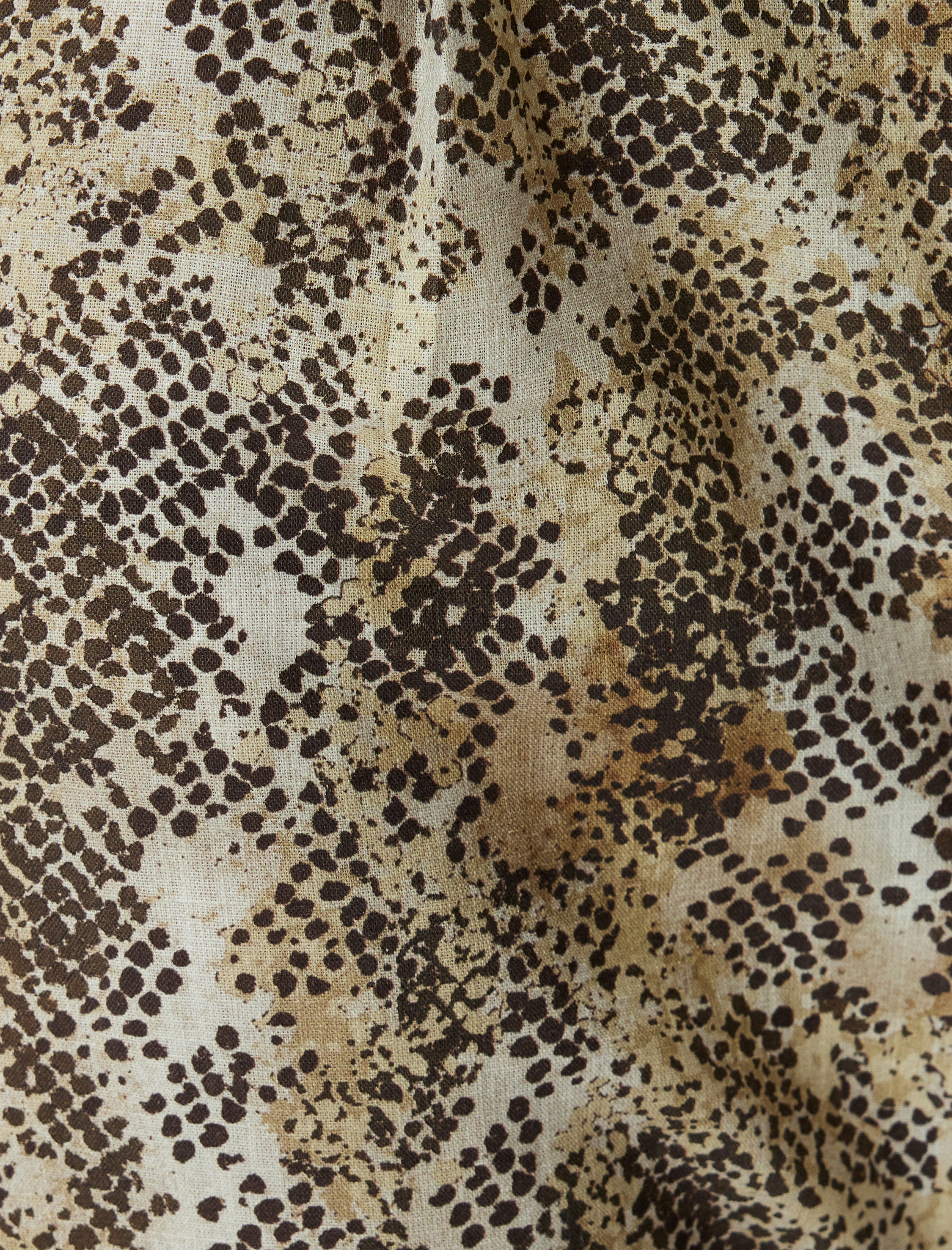   Viskon Yılan Derisi Görünümlü Carrot Pantolon Beli Bağcıklı