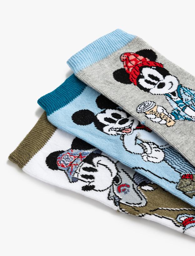 3'lü Mickey Mouse Çorap Seti Lisanslı_2