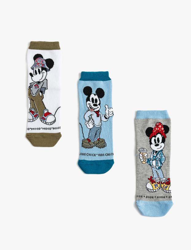 3'lü Mickey Mouse Çorap Seti Lisanslı_1
