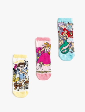 3'lü Disney Prenses Çorap Lisanslı_1