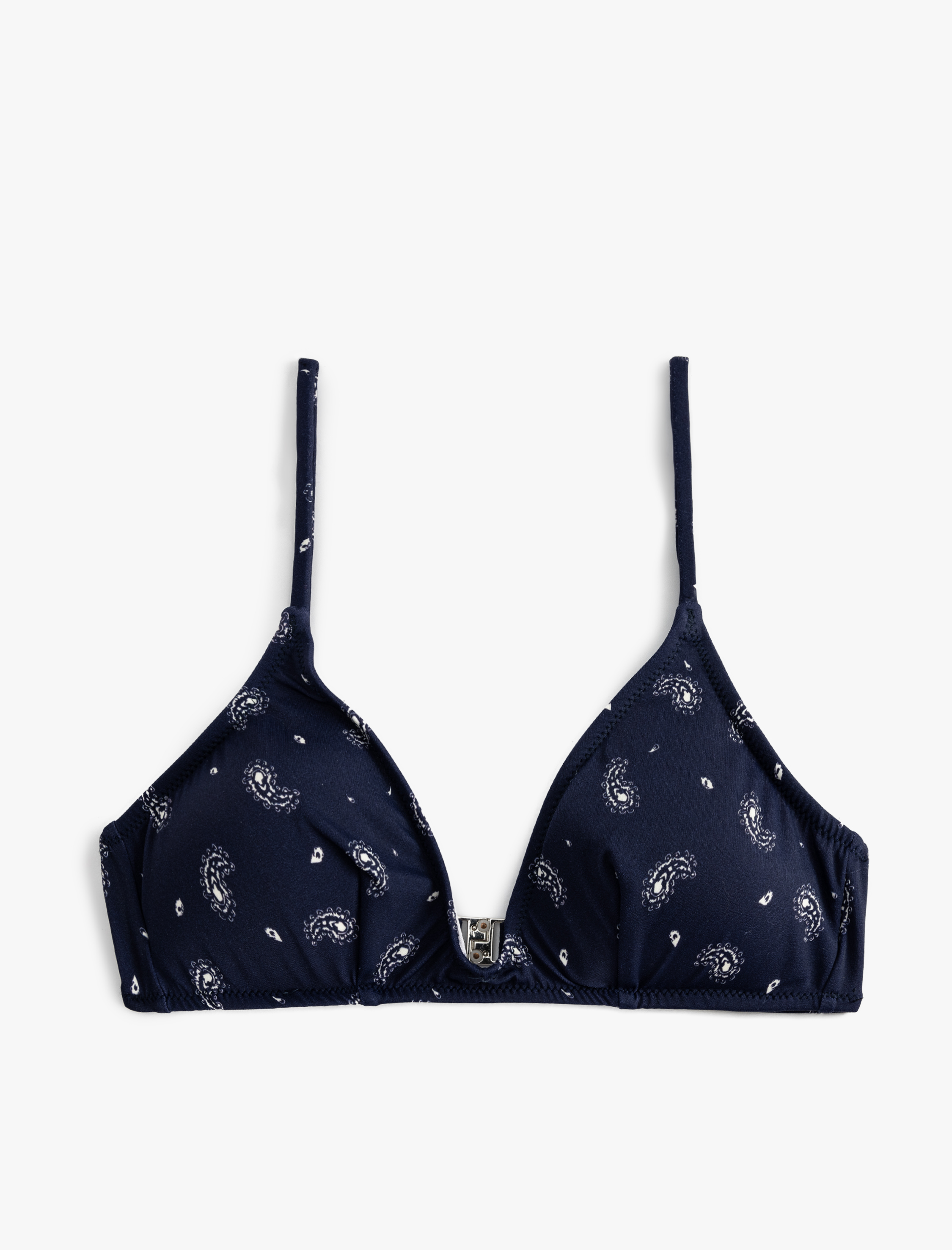 Koton Kadın Askılı Üçgen Bikini Üstü Arkası Kopça Kapamalı Astarlı Pedli -1