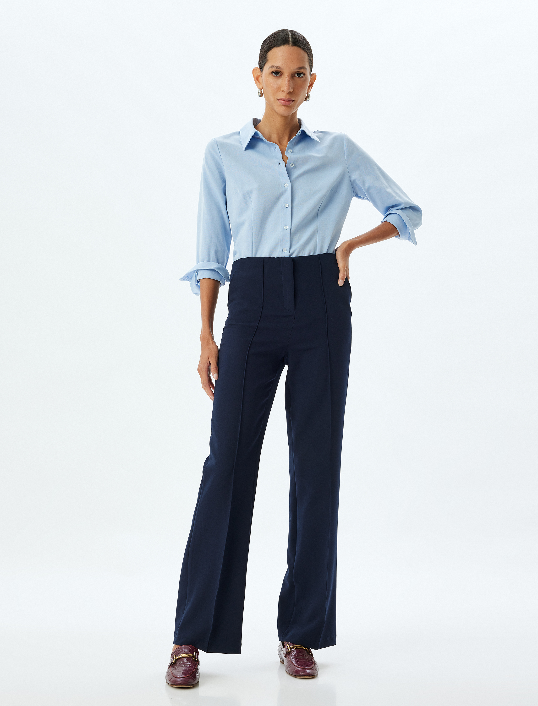   Uzun Kollu Regular Fit Basic Klasik Gömlek