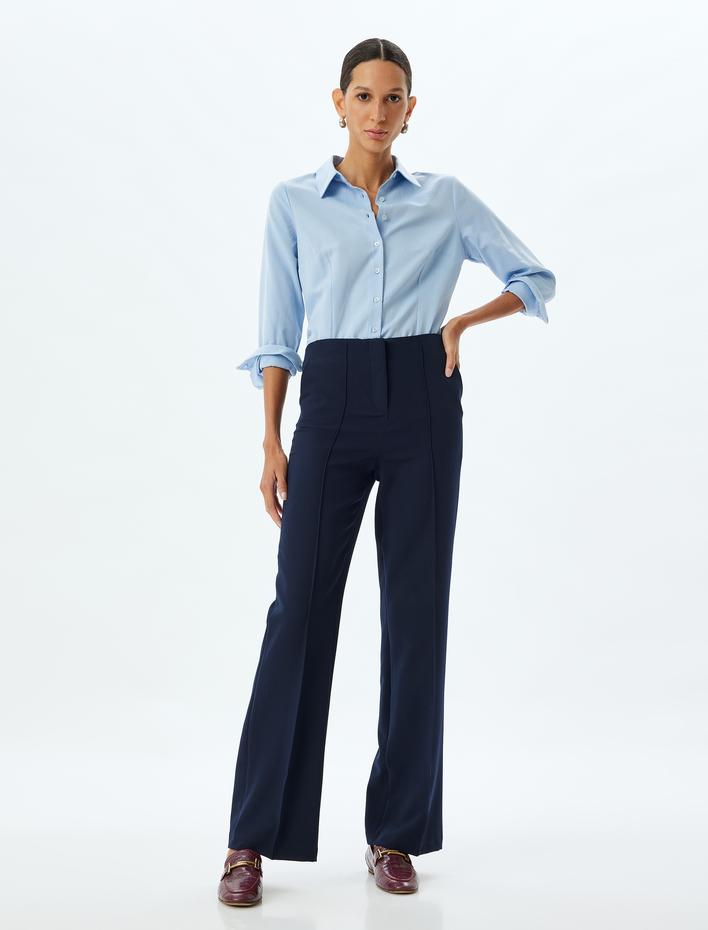  Uzun Kollu Regular Fit Basic Klasik Gömlek