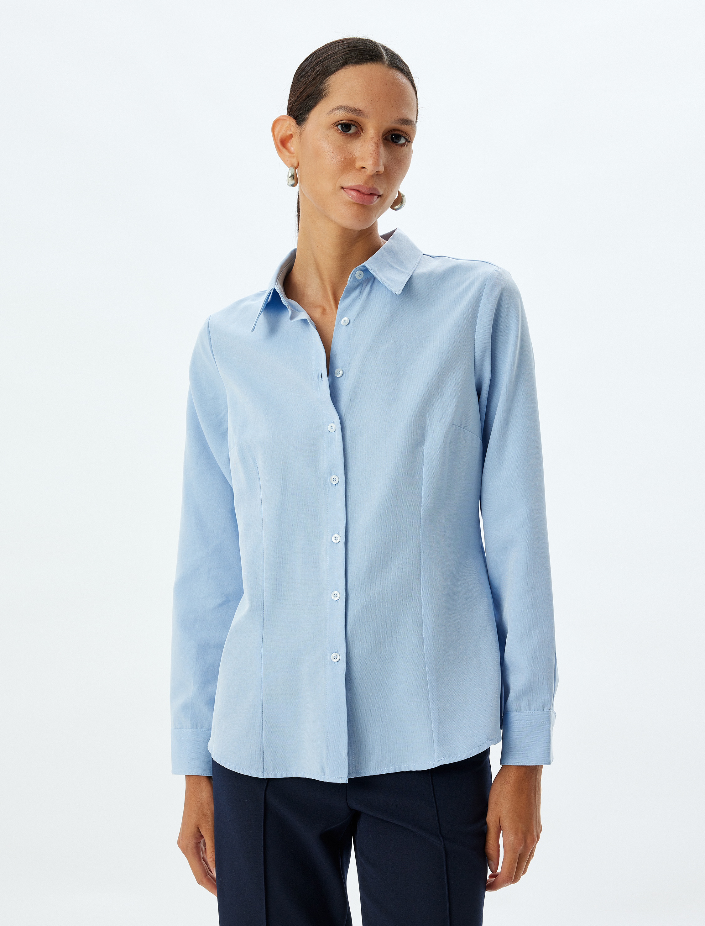   Uzun Kollu Regular Fit Basic Klasik Gömlek