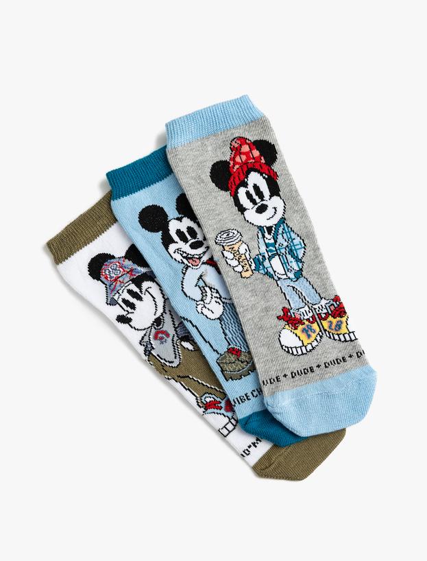 3'lü Mickey Mouse Çorap Seti Lisanslı_0