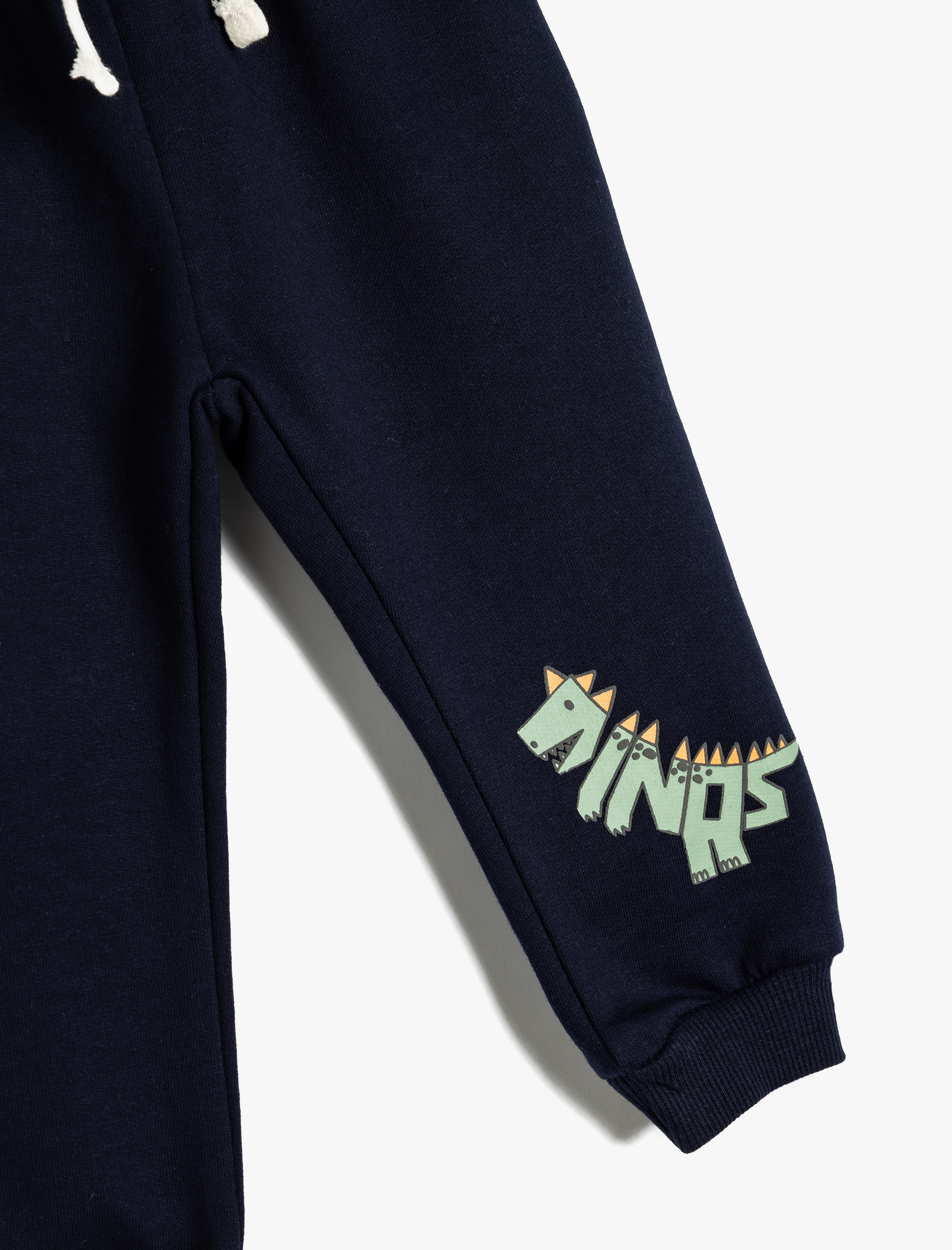  Erkek Bebek Jogger Eşofman Altı Dinozor Baskılı Pamuklu Şardonlu