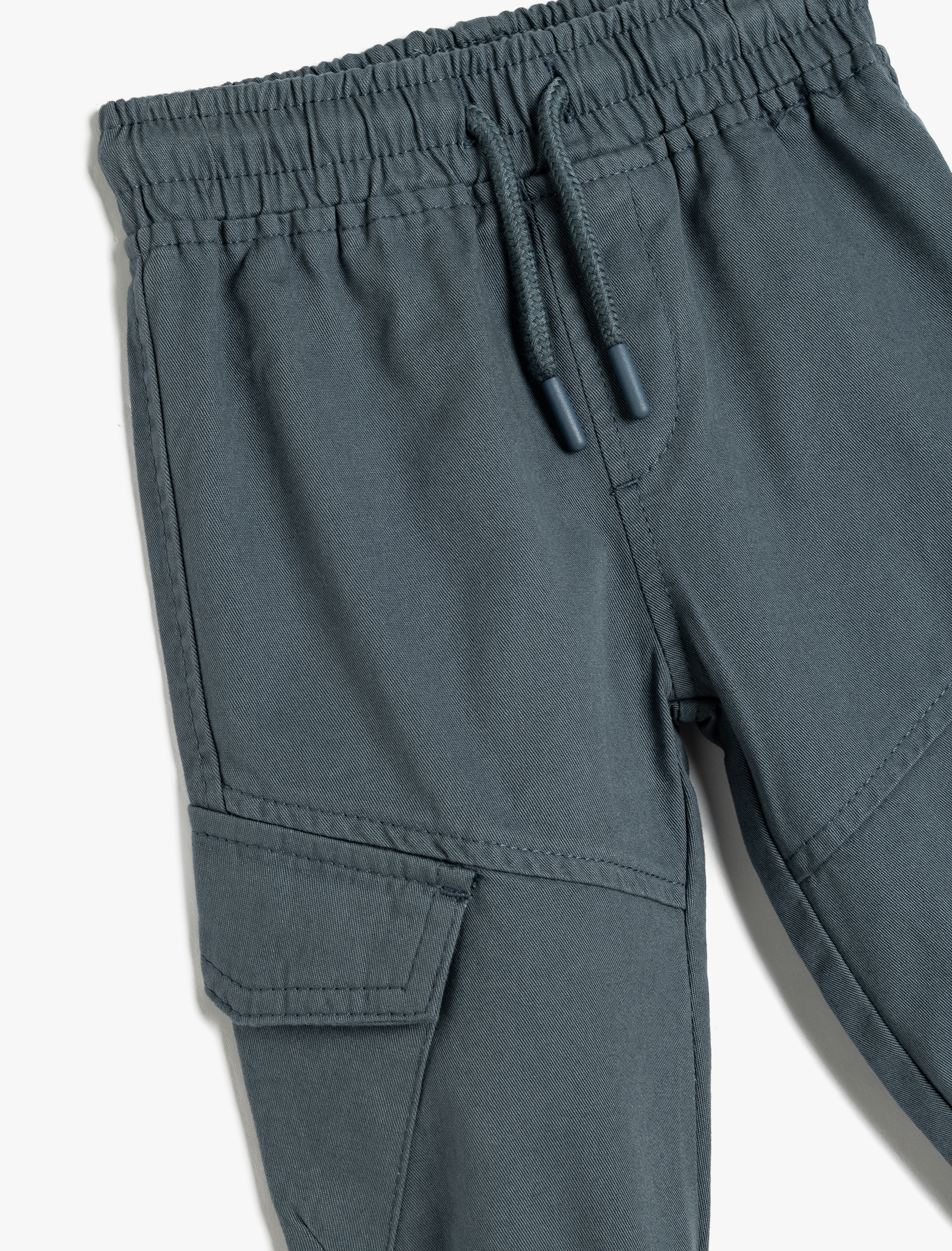 Erkek Bebek Jogger Kargo Pantolon Beli Bağlamalı Cepli Pamuklu