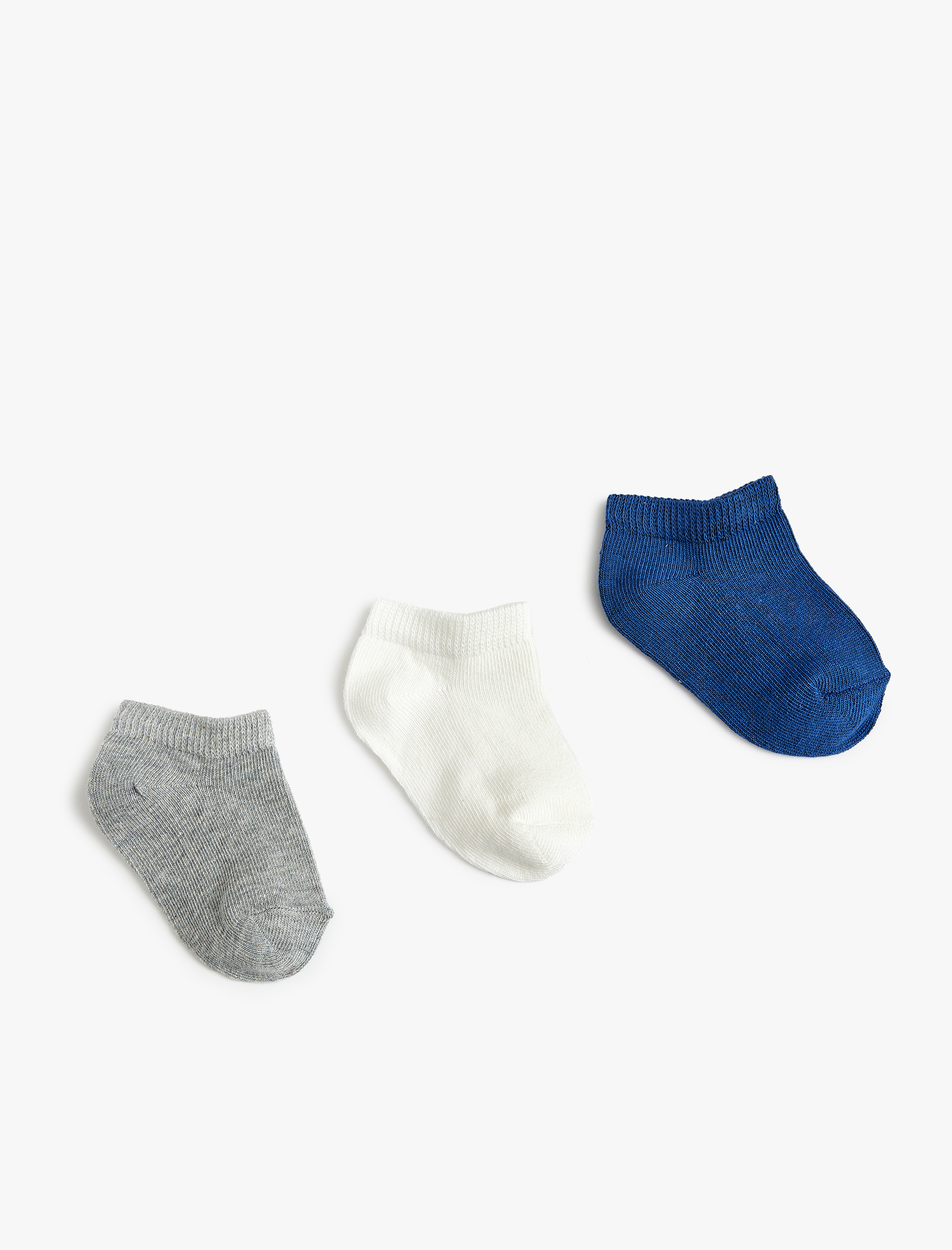  Erkek Bebek 3’lü Çok Renkli Pamuk Karışımlı Çorap Seti