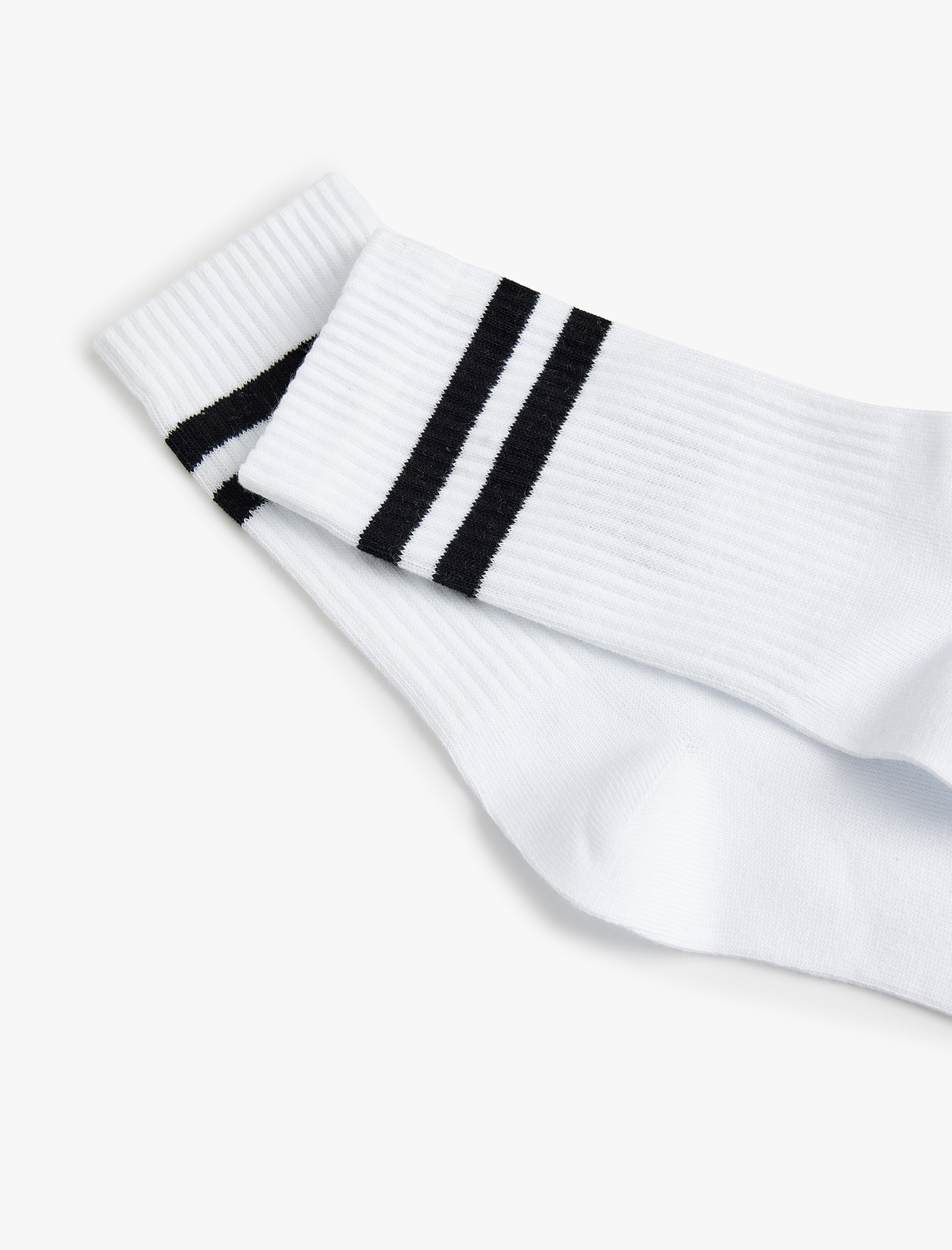  Kadın Tenis Çorap Seti Şerit Desenli