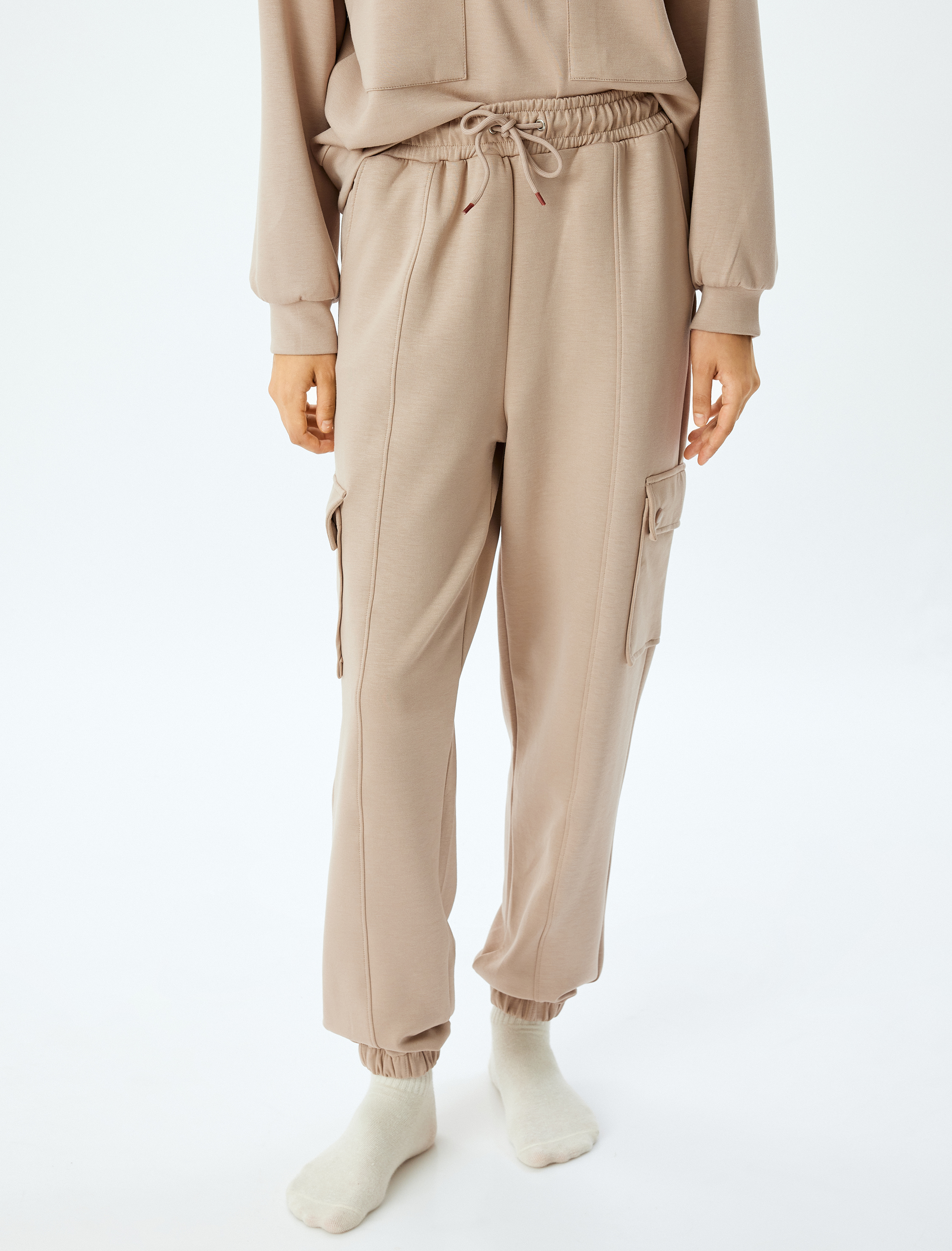 Jogger Pijama Altı Kargo Cepli Örme
