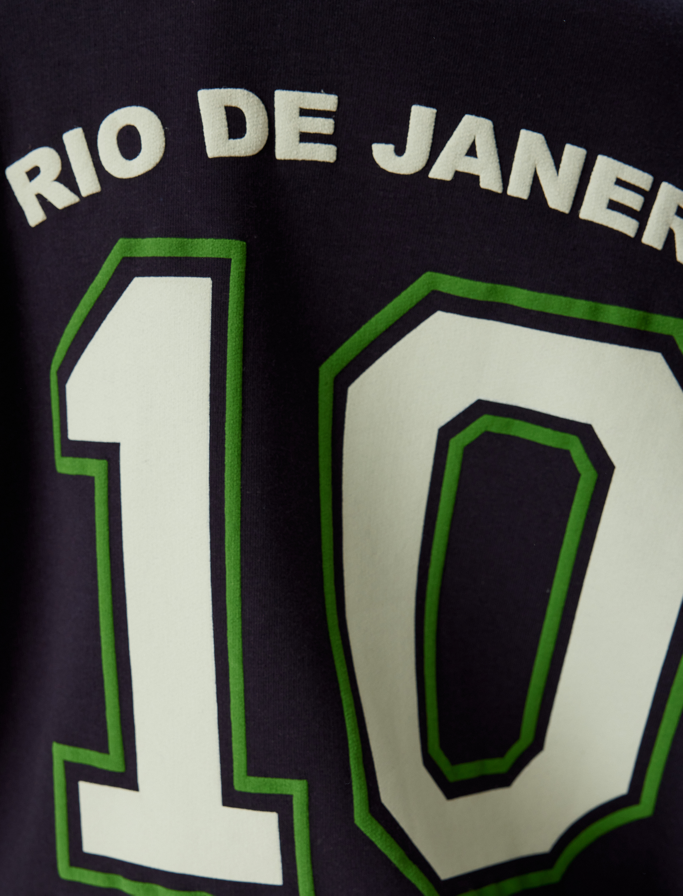   Arkası İşlemeli Sweatshirt Oversize Bisiklet Yaka Slogan Baskılı Şardonlu