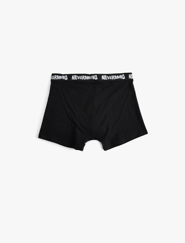 3'lü Boxer Seti Oversize Slogan Baskılı Pamuklu_5