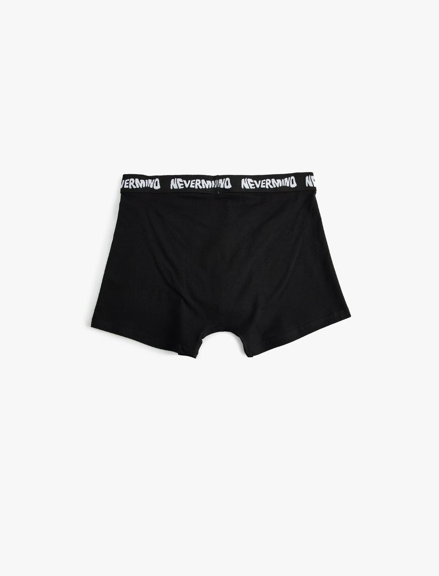   3'lü Boxer Seti Oversize Slogan Baskılı Pamuklu