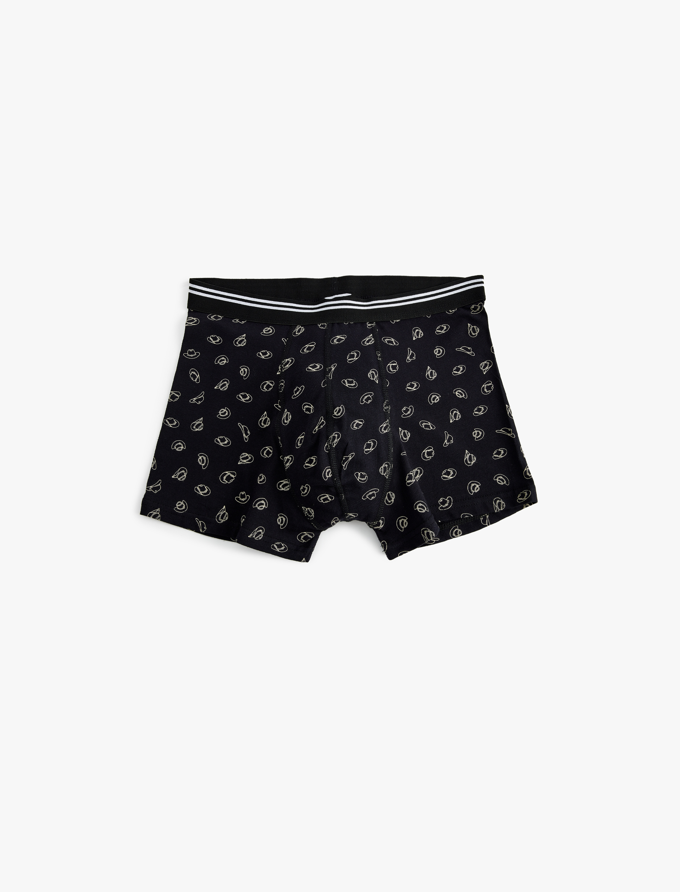 Kovboy Temalı Baskılı Pamuklu 3'lü Boxer Seti