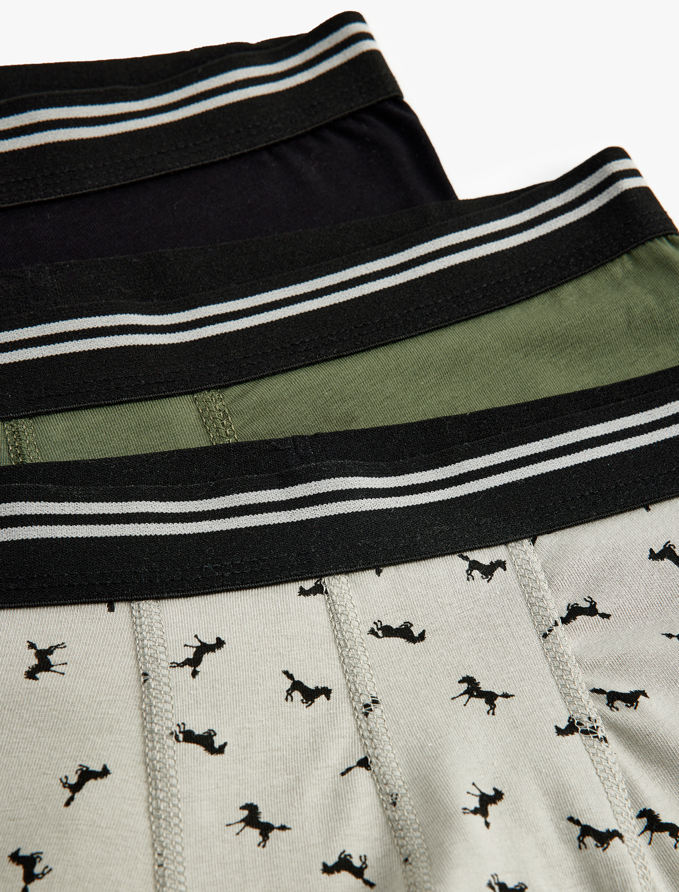 Hayvan Baskılı Pamuklu 3'lü Boxer Seti